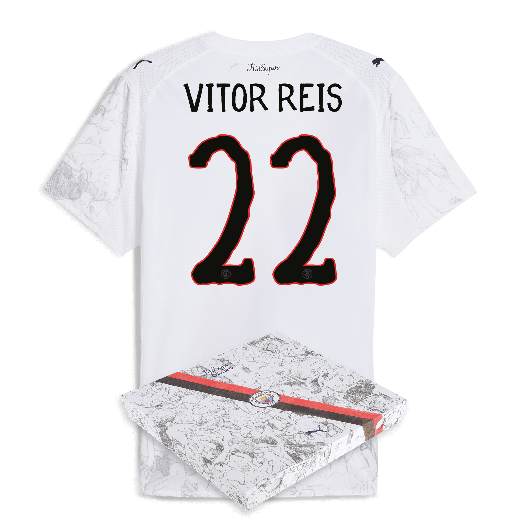 Manchester City manchester city kidsuper authentic jersey 202526 with vitor reis 22 printing in gift box Collection - ManchesterCitystore.com