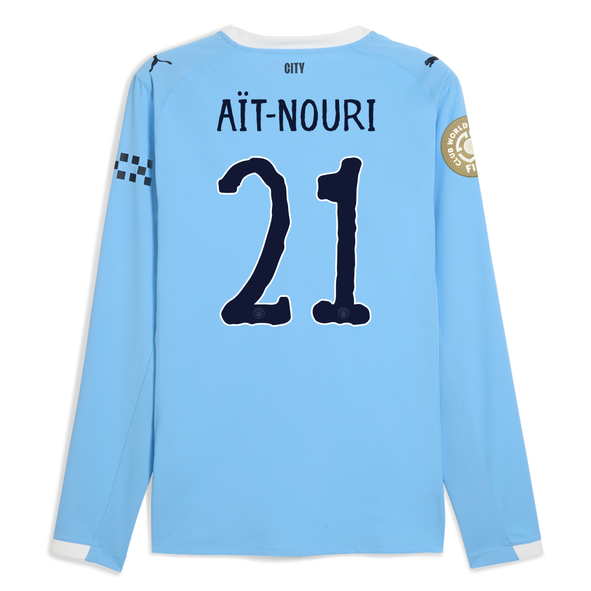 Manchester City manchester city kidsuper club world cup home authentic jersey 202526 long sleeve with ait-nouri 21 printing Collection - ManchesterCitystore.com