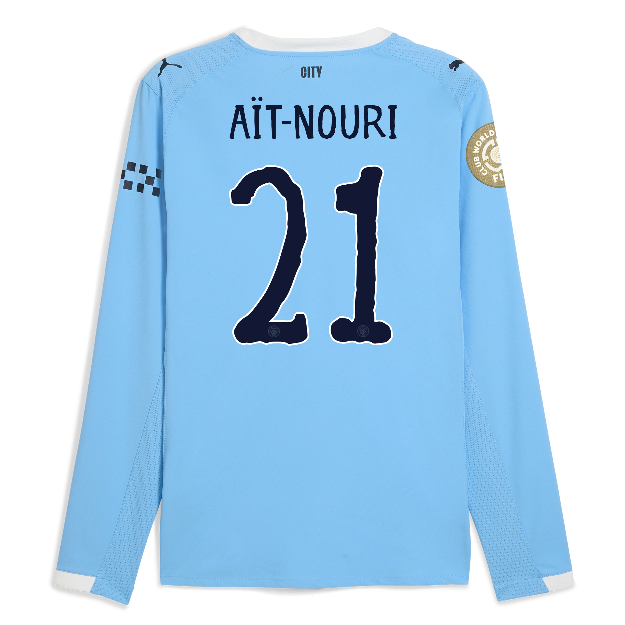 Manchester City manchester city kidsuper club world cup home authentic jersey 202526 long sleeve with ait-nouri 21 printing Collection - ManchesterCitystore.com