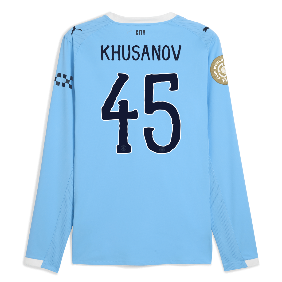 Manchester City manchester city kidsuper club world cup home authentic jersey 202526 long sleeve with khusanov 45 printing Collection - ManchesterCitystore.com