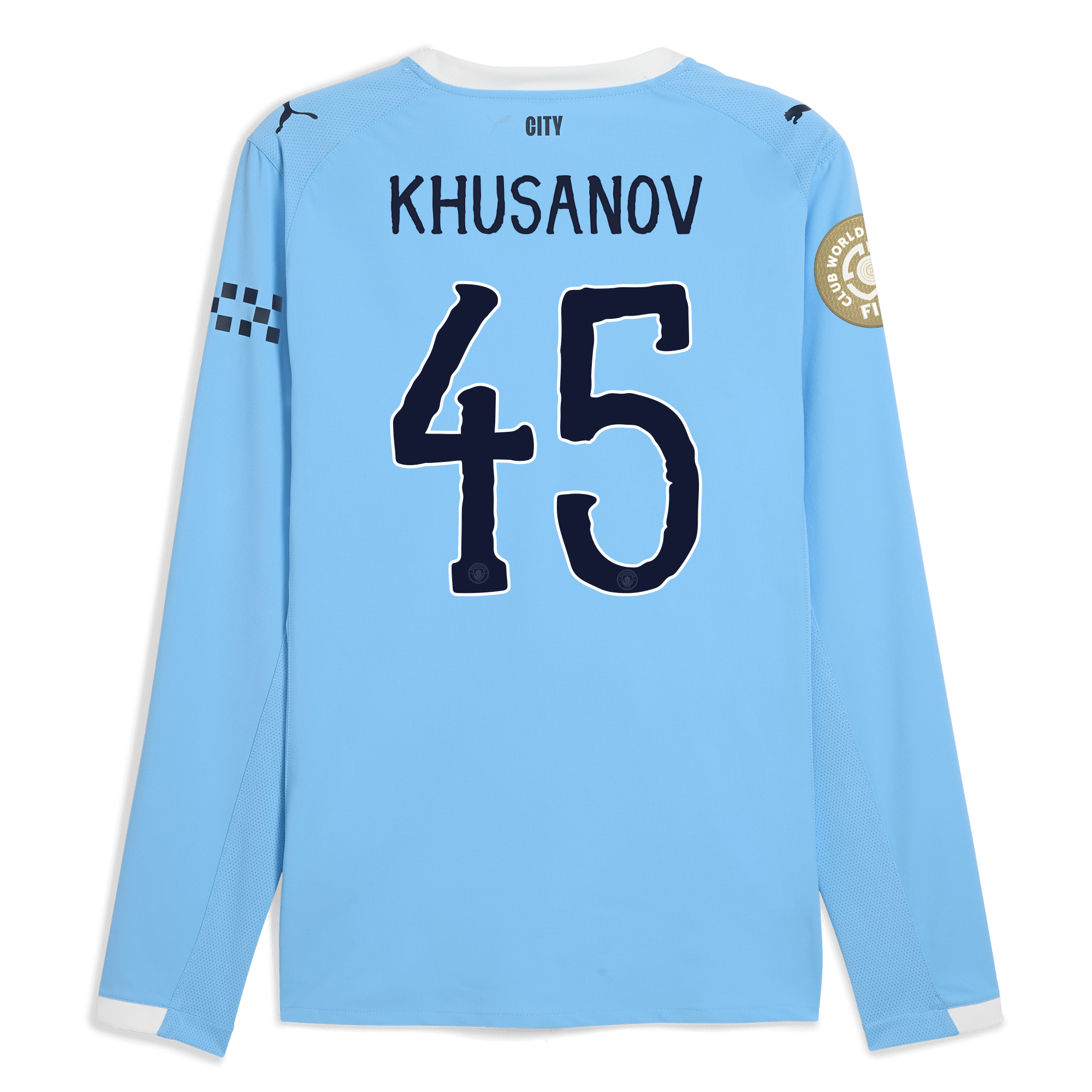 Manchester City manchester city kidsuper club world cup home authentic jersey 202526 long sleeve with khusanov 45 printing Collection - ManchesterCitystore.com