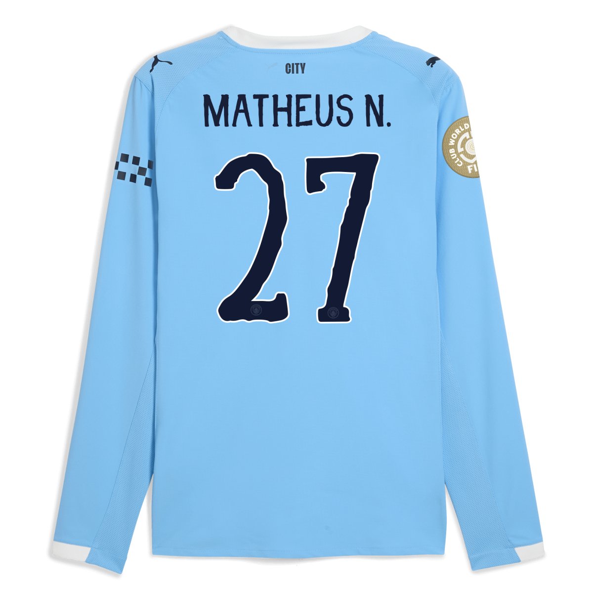 Manchester City manchester city kidsuper club world cup home authentic jersey 202526 long sleeve with matheus n. 27 printing Collection - ManchesterCitystore.com