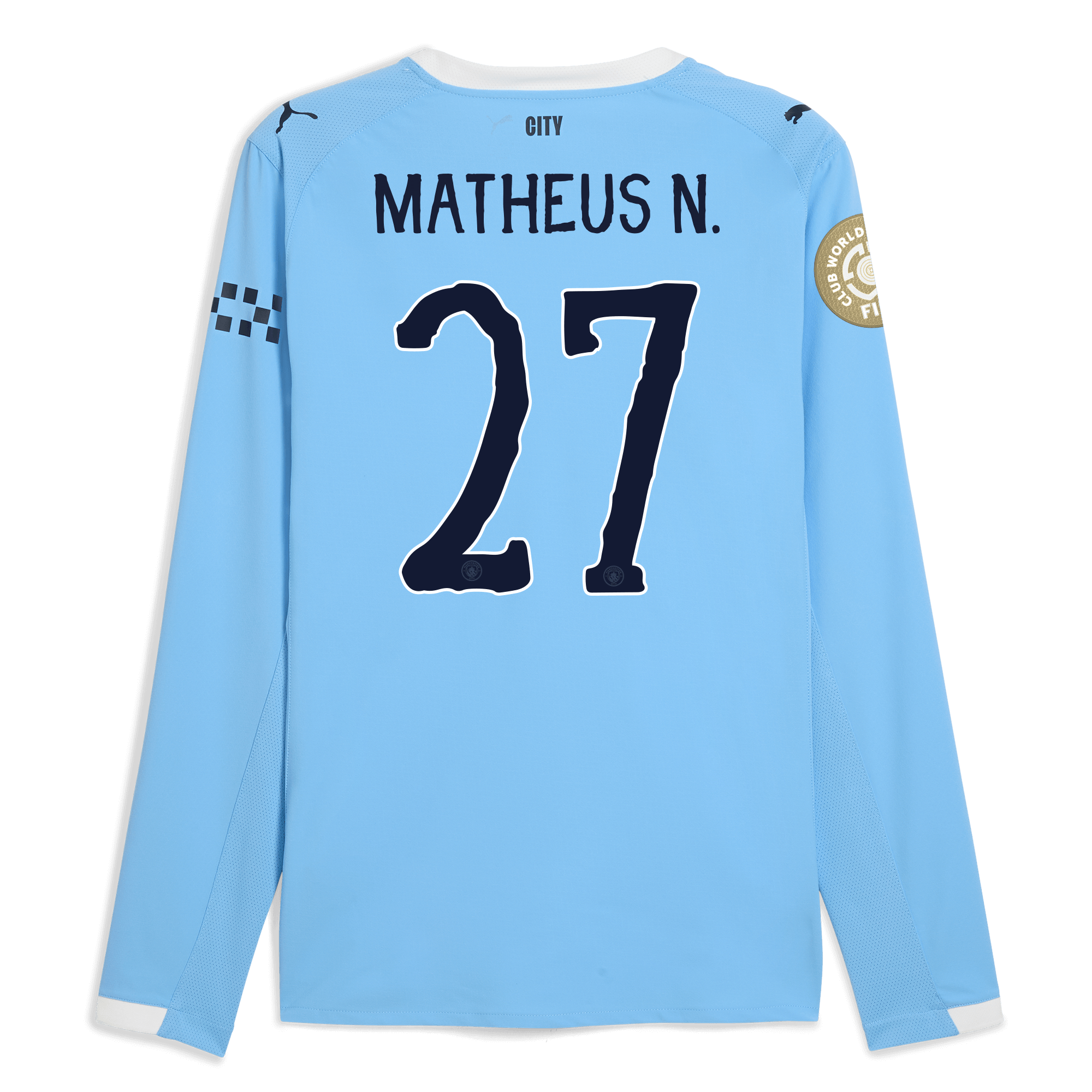 Manchester City manchester city kidsuper club world cup home authentic jersey 202526 long sleeve with matheus n. 27 printing Collection - ManchesterCitystore.com