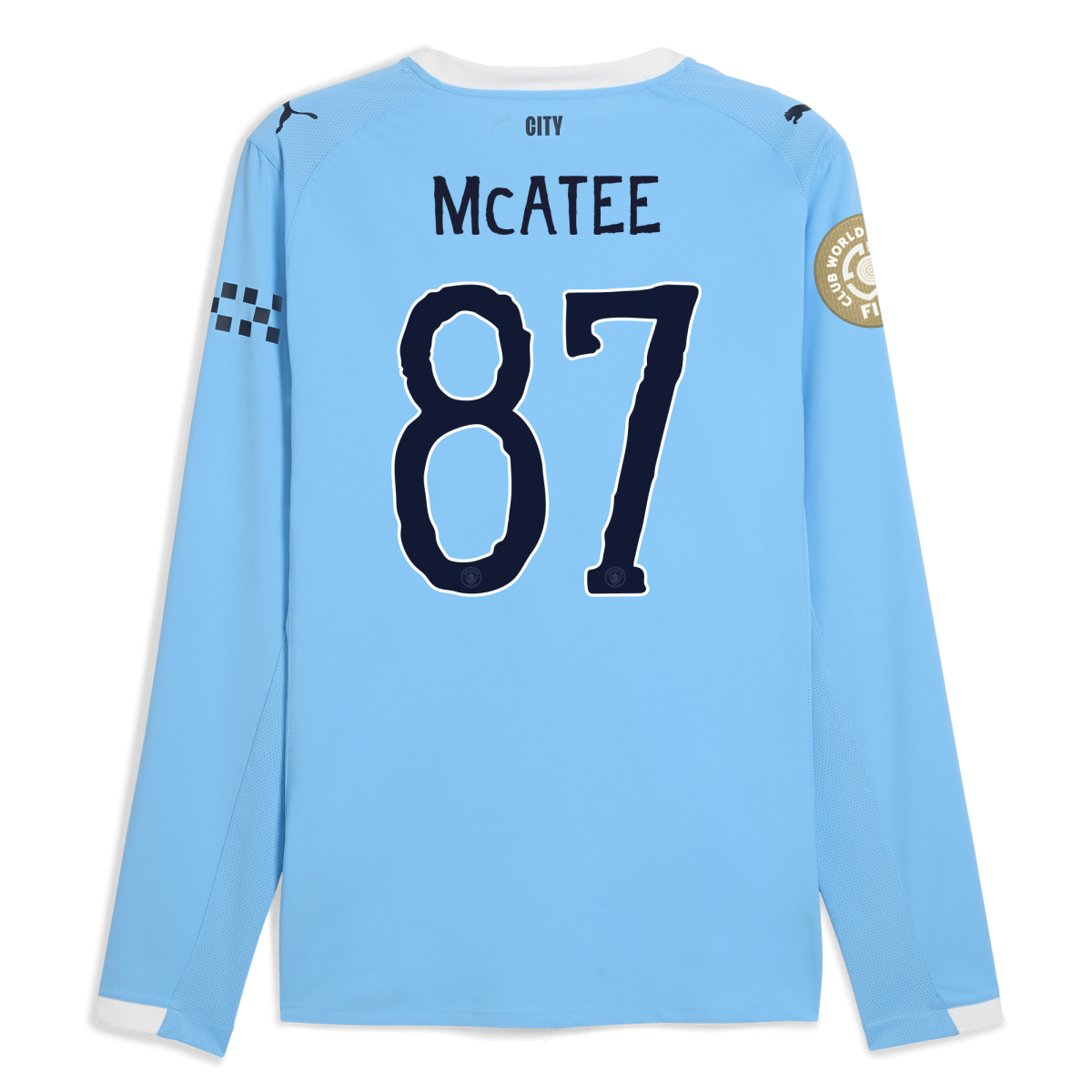 Manchester City manchester city kidsuper club world cup home authentic jersey 202526 long sleeve with mcatee 87 printing Collection - ManchesterCitystore.com