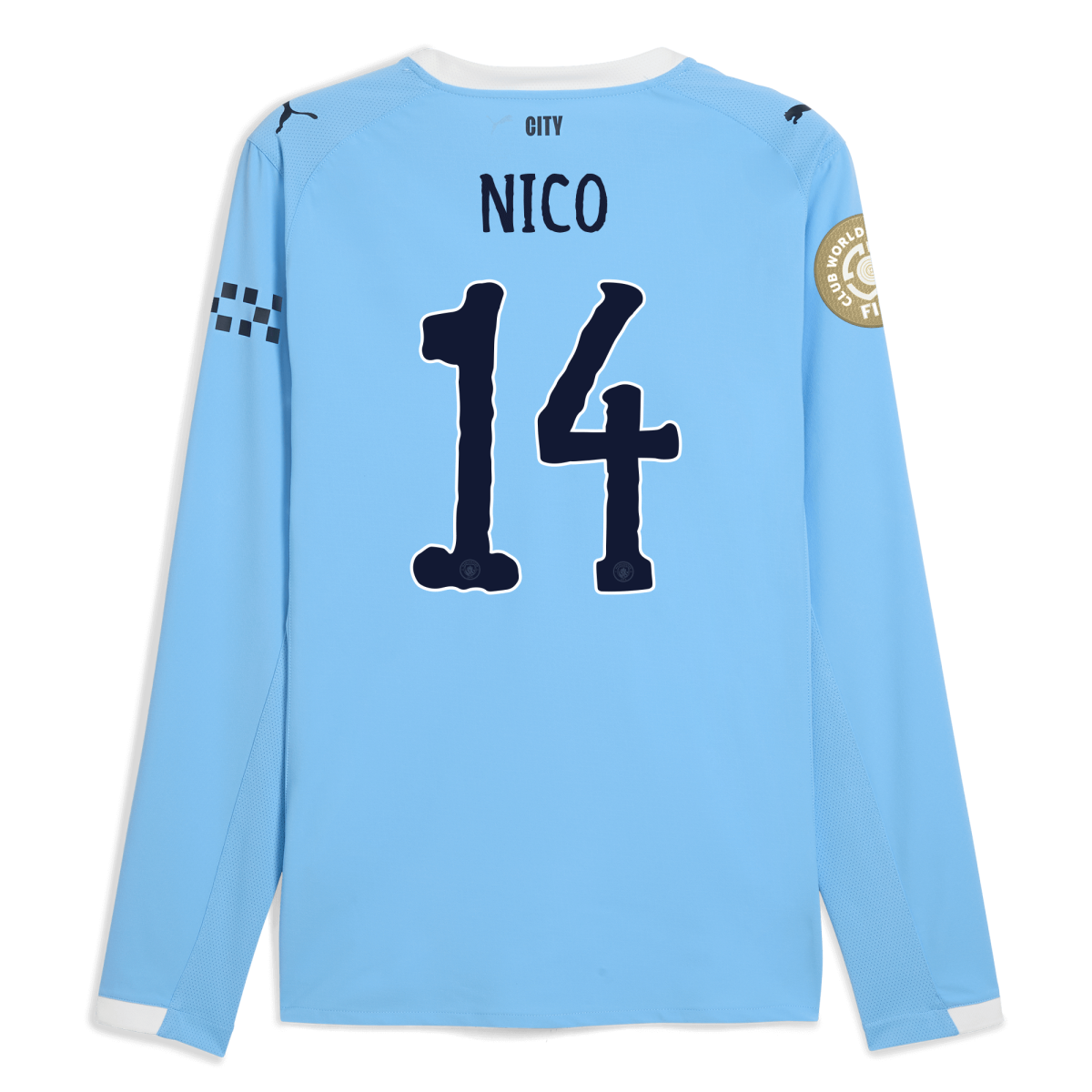 Manchester City manchester city kidsuper club world cup home authentic jersey 202526 long sleeve with nico 14 printing Collection - ManchesterCitystore.com