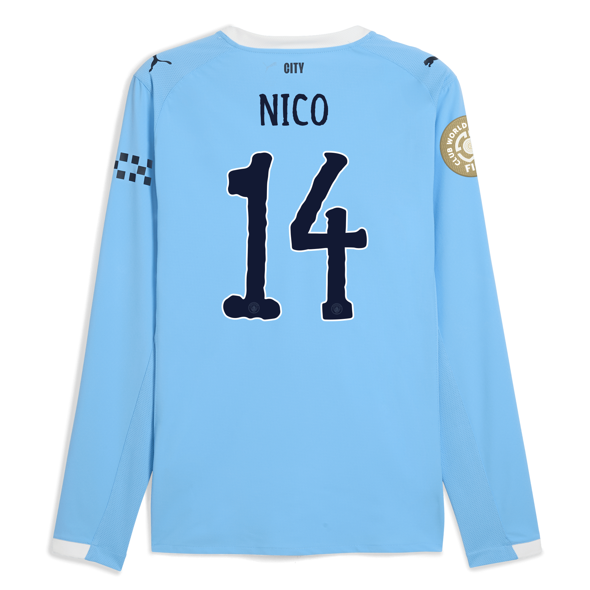 Manchester City manchester city kidsuper club world cup home authentic jersey 202526 long sleeve with nico 14 printing Collection - ManchesterCitystore.com