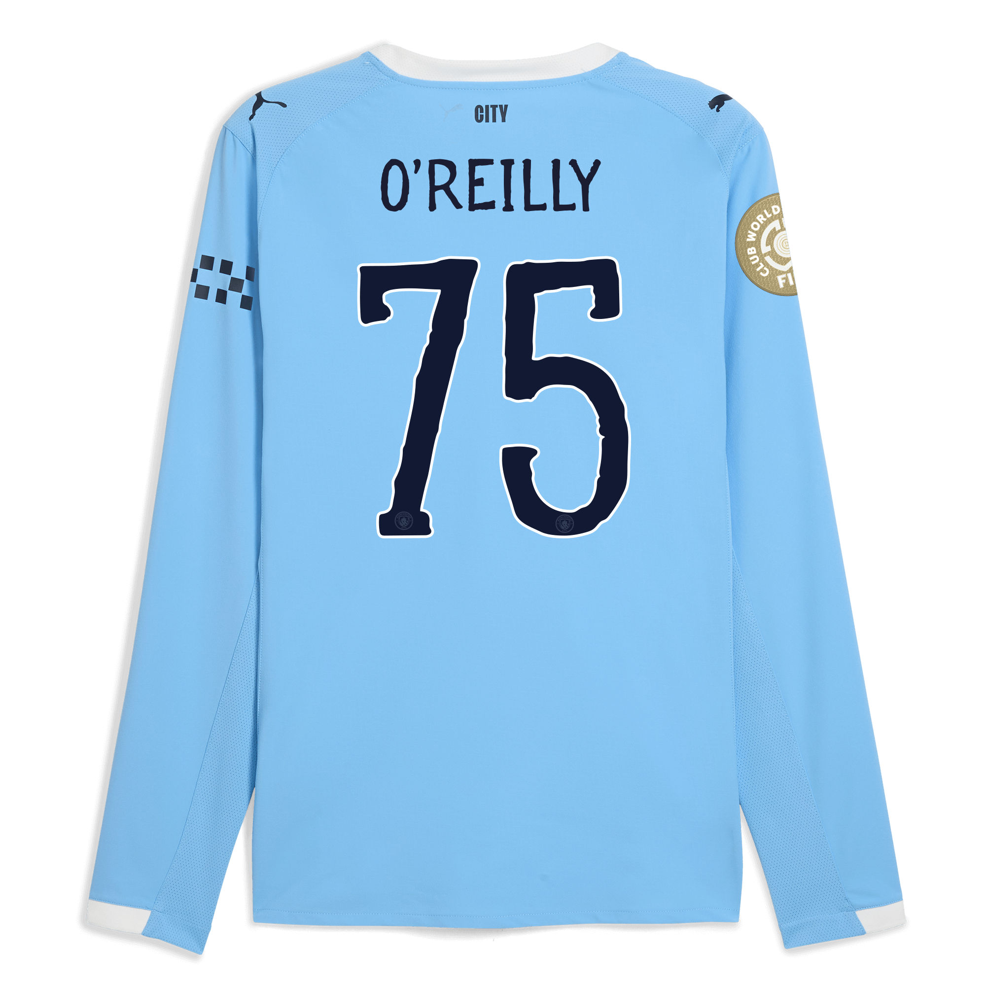 Manchester City manchester city kidsuper club world cup home authentic jersey 202526 long sleeve with oreilly 75 printing Collection - ManchesterCitystore.com