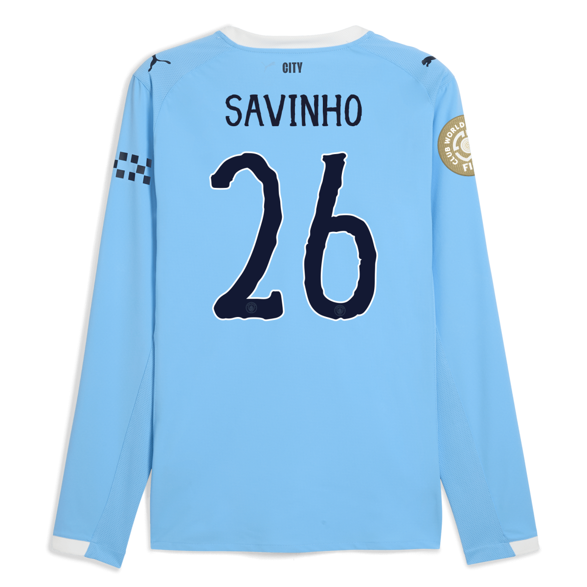 Manchester City manchester city kidsuper club world cup home authentic jersey 202526 long sleeve with savinho 26 printing Collection - ManchesterCitystore.com