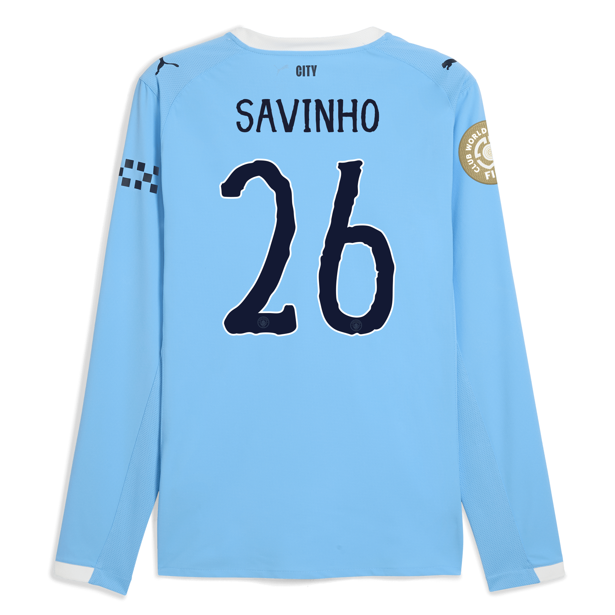 Manchester City manchester city kidsuper club world cup home authentic jersey 202526 long sleeve with savinho 26 printing Collection - ManchesterCitystore.com