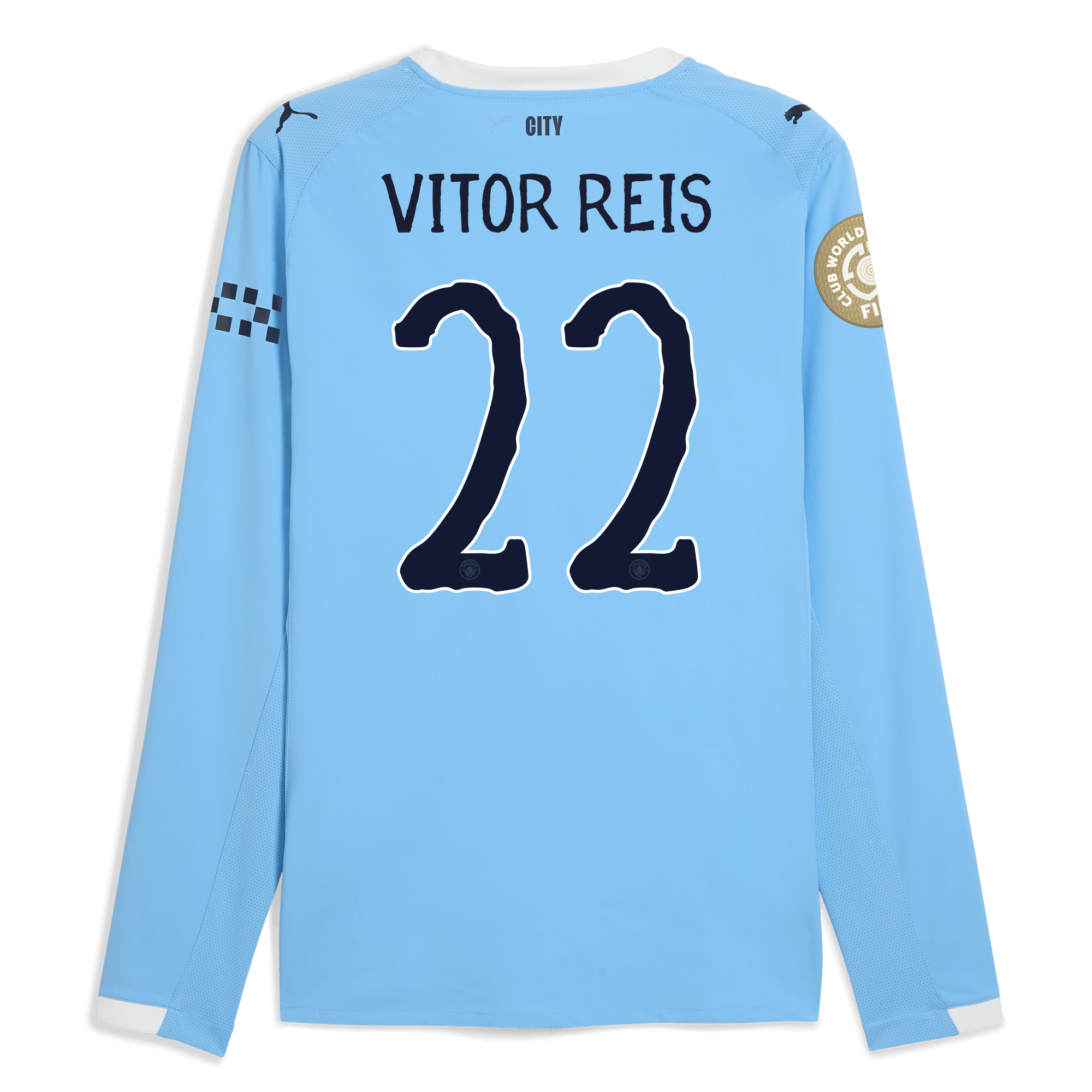 Manchester City manchester city kidsuper club world cup home authentic jersey 202526 long sleeve with vitor reis 22 printing Collection - ManchesterCitystore.com