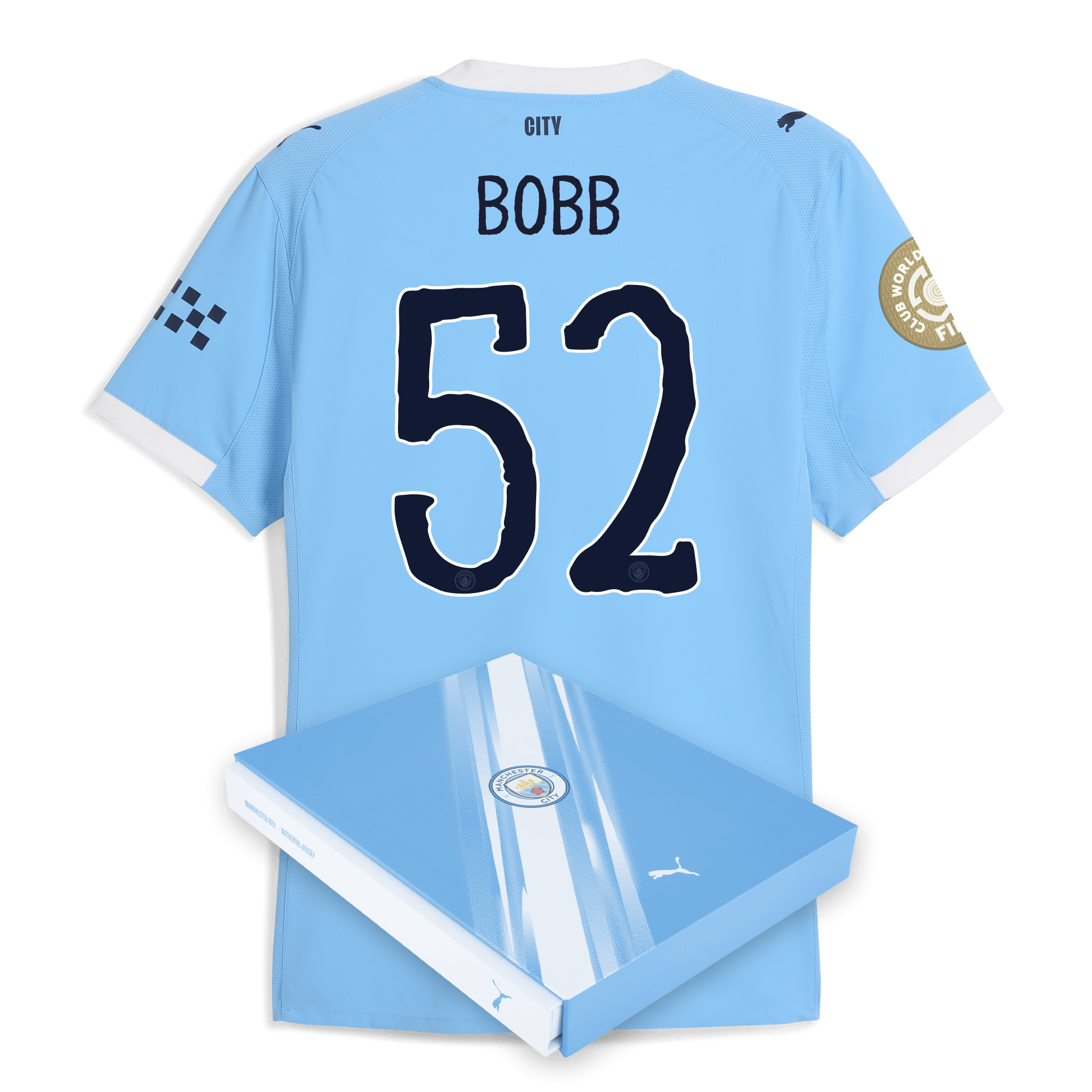Manchester City manchester city kidsuper club world cup home authentic jersey 202526 with bobb 52 printing in gift box Collection - ManchesterCitystore.com