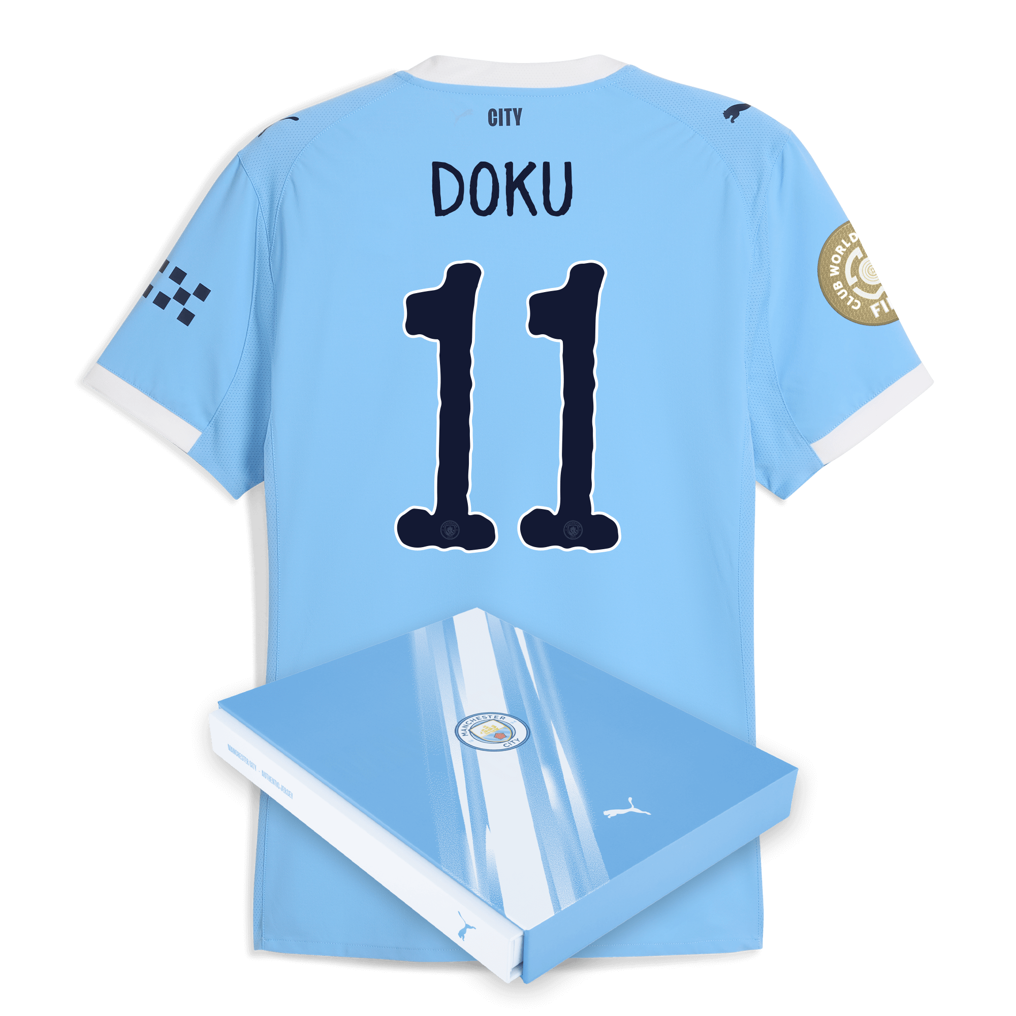 Manchester City manchester city kidsuper club world cup home authentic jersey 202526 with doku 11 printing in gift box Collection - ManchesterCitystore.com
