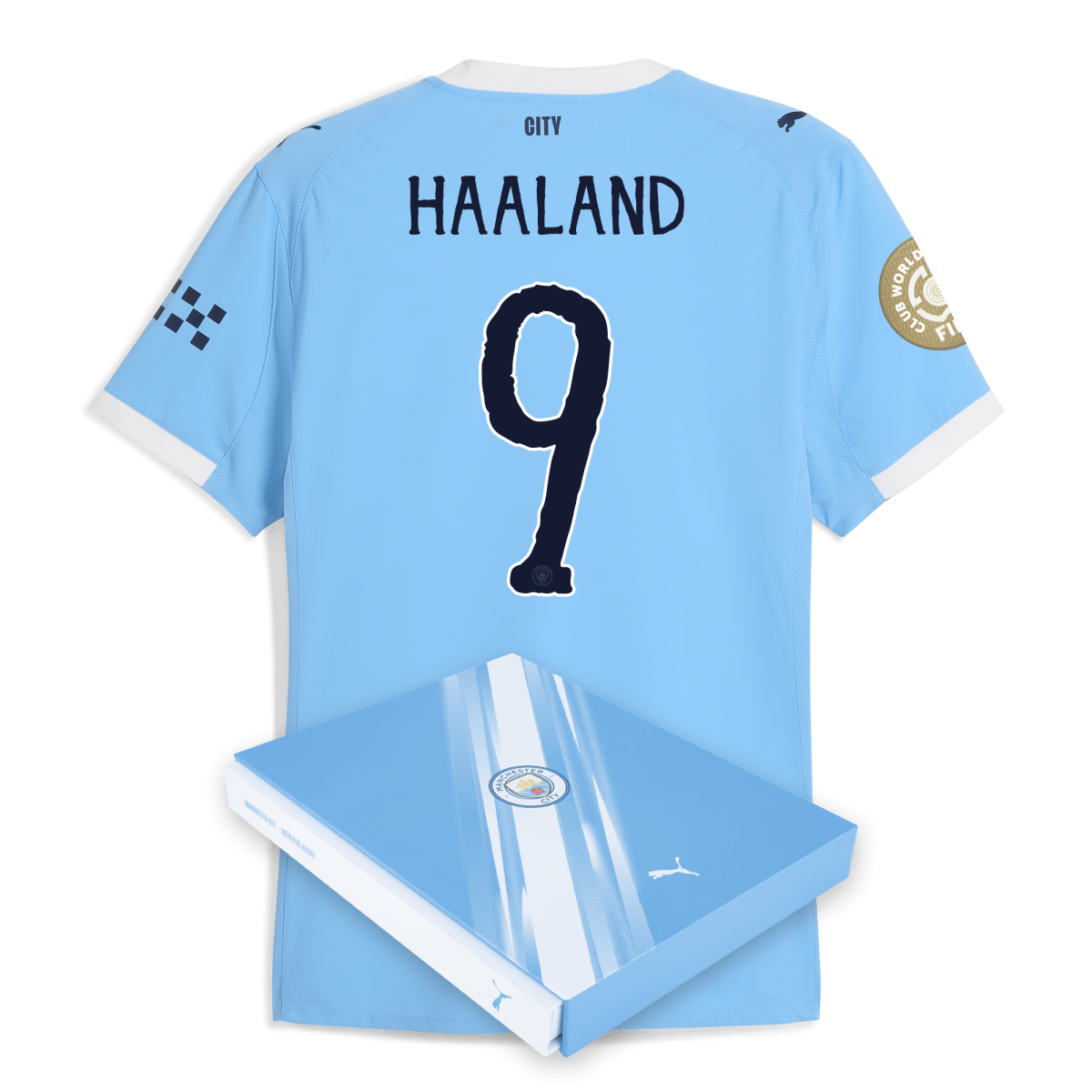 Manchester City manchester city kidsuper club world cup home authentic jersey 202526 with haaland 9 printing in gift box Collection - ManchesterCitystore.com