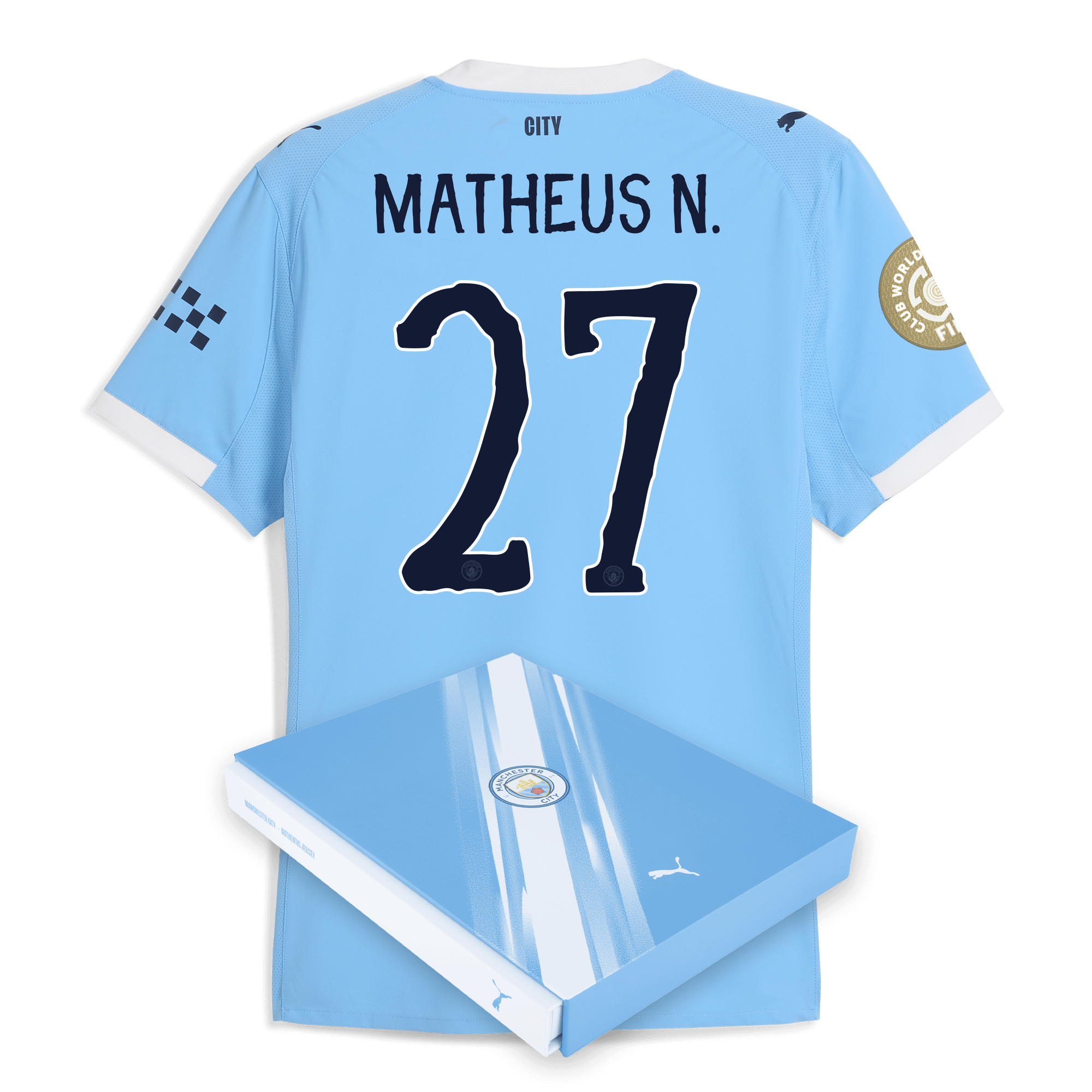 Manchester City manchester city kidsuper club world cup home authentic jersey 202526 with matheus n. 27 printing in gift box Collection - ManchesterCitystore.com