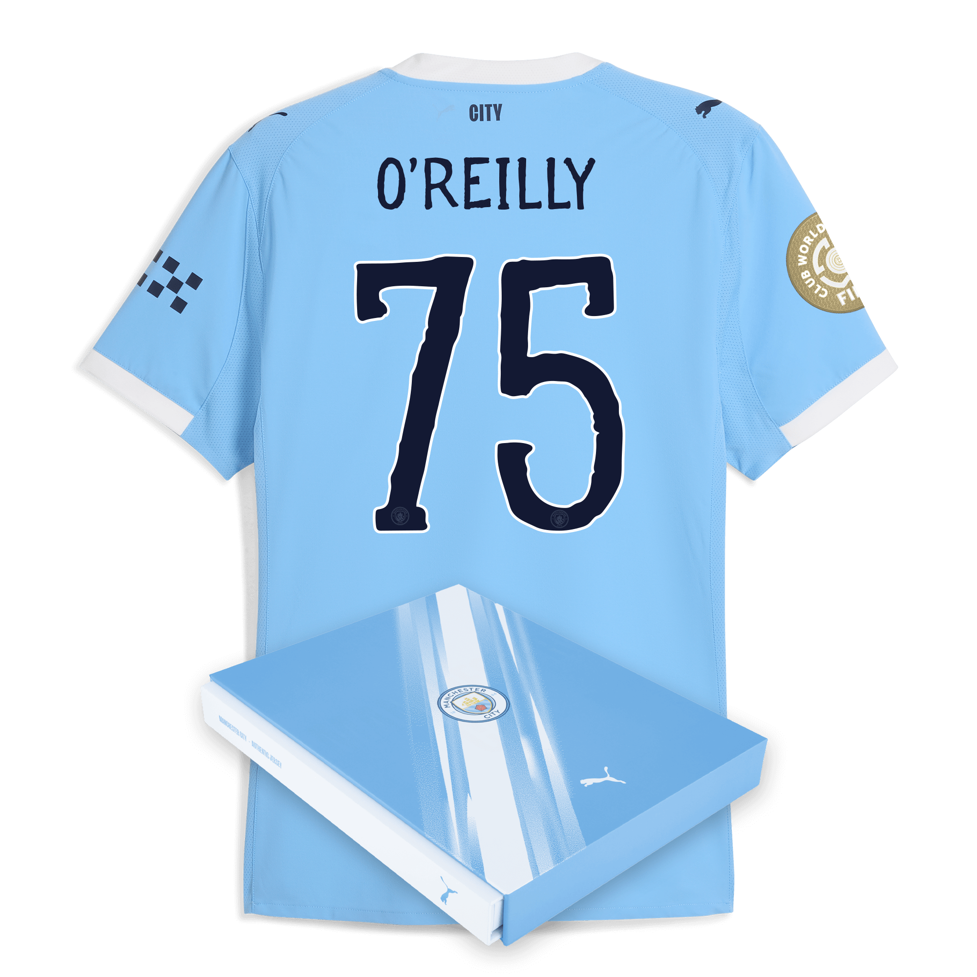 Manchester City manchester city kidsuper club world cup home authentic jersey 202526 with oreilly 75 printing in gift box Collection - ManchesterCitystore.com