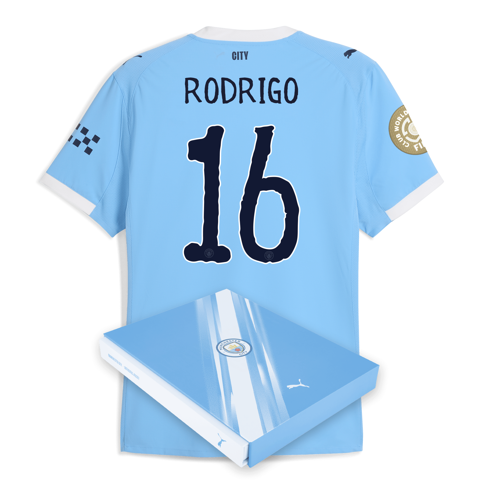 Manchester City manchester city kidsuper club world cup home authentic jersey 202526 with rodrigo 16 printing in gift box Collection - ManchesterCitystore.com