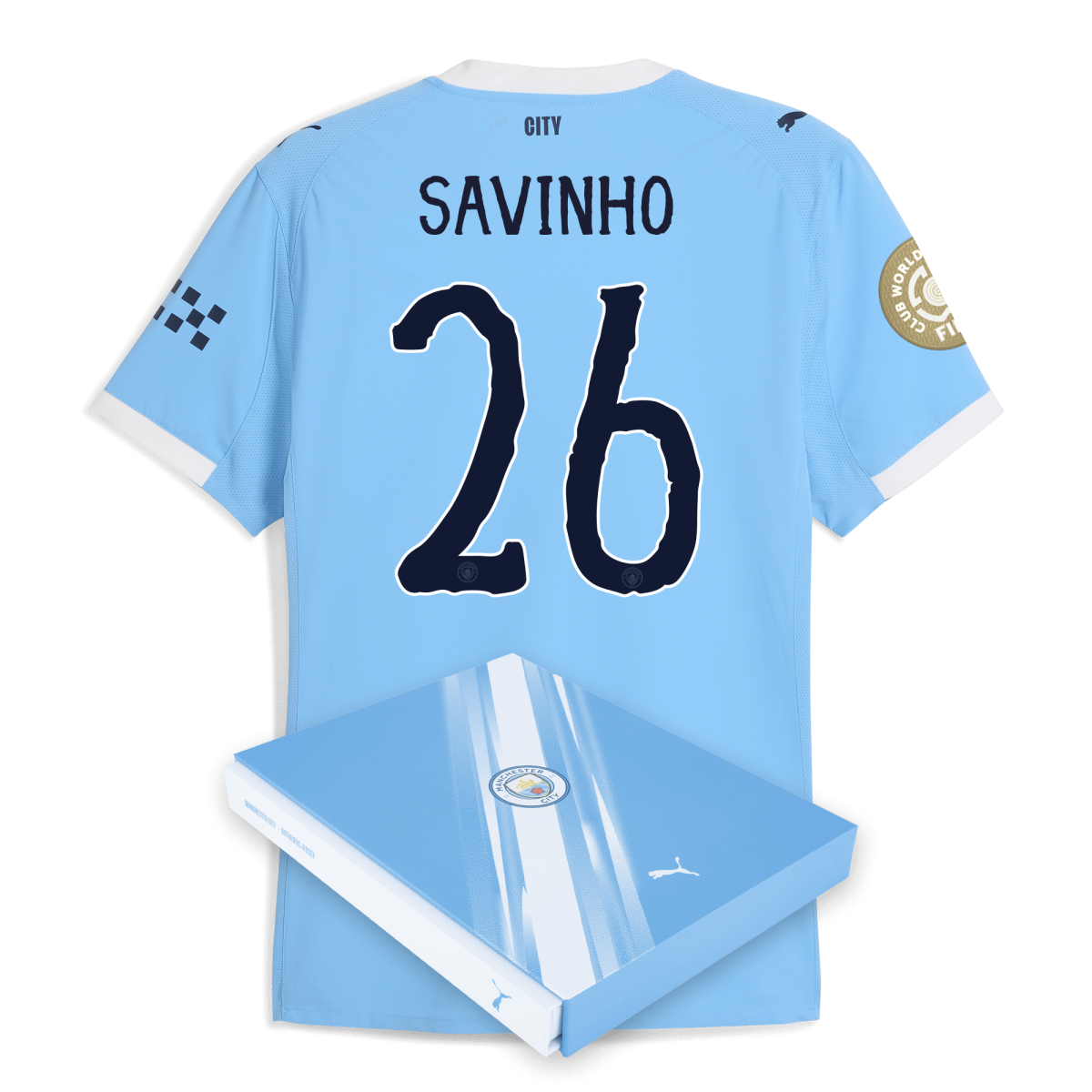 Manchester City manchester city kidsuper club world cup home authentic jersey 202526 with savinho 26 printing in gift box Collection - ManchesterCitystore.com