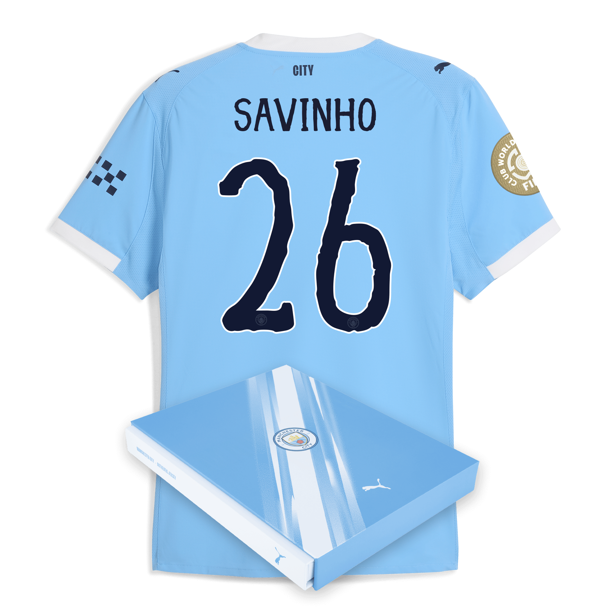 Manchester City manchester city kidsuper club world cup home authentic jersey 202526 with savinho 26 printing in gift box Collection - ManchesterCitystore.com