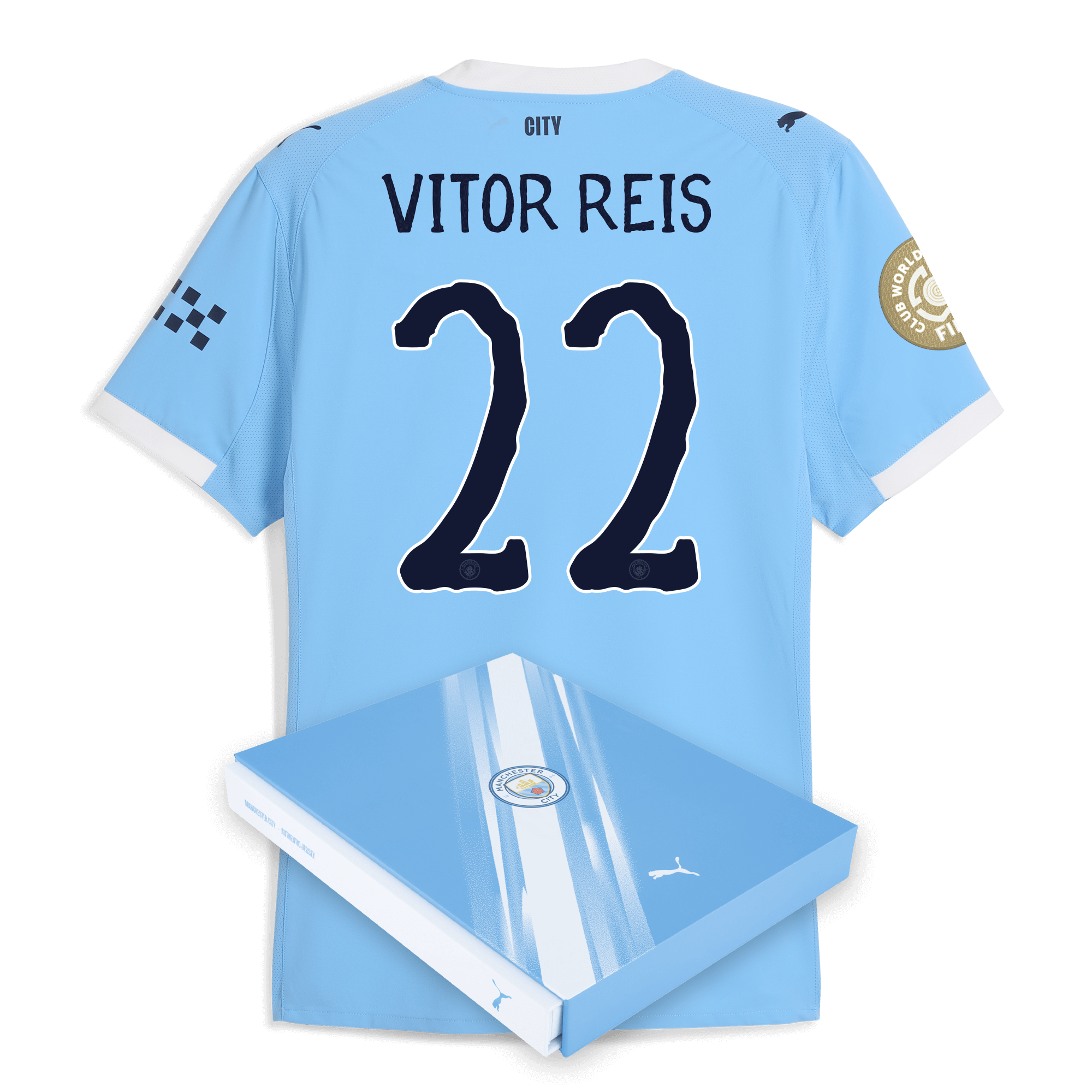 Manchester City manchester city kidsuper club world cup home authentic jersey 202526 with vitor reis 22 printing in gift box Collection - ManchesterCitystore.com