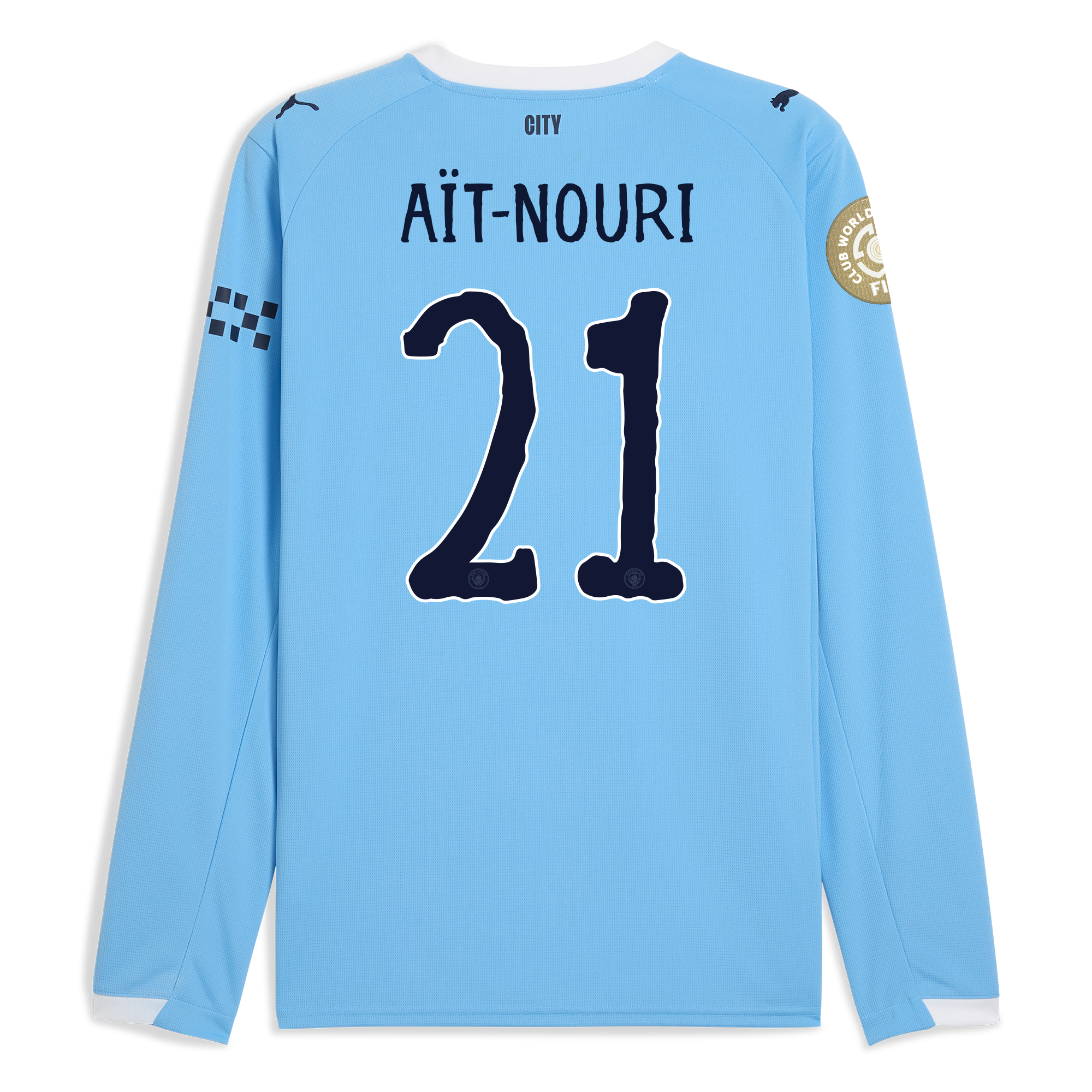 Manchester City manchester city kidsuper club world cup home jersey 202526 long sleeve with ait-nouri 21 printing Collection - ManchesterCitystore.com