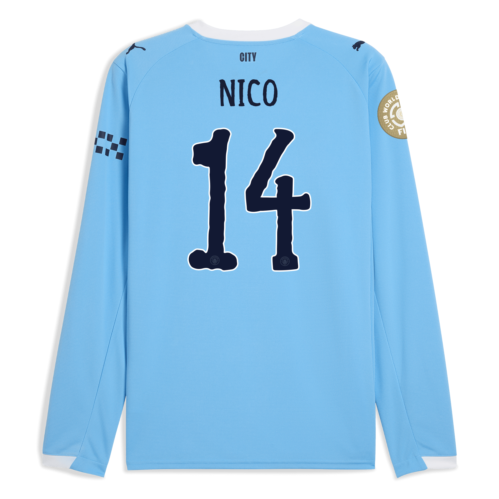 Manchester City manchester city kidsuper club world cup home jersey 202526 long sleeve with nico 14 printing Collection - ManchesterCitystore.com