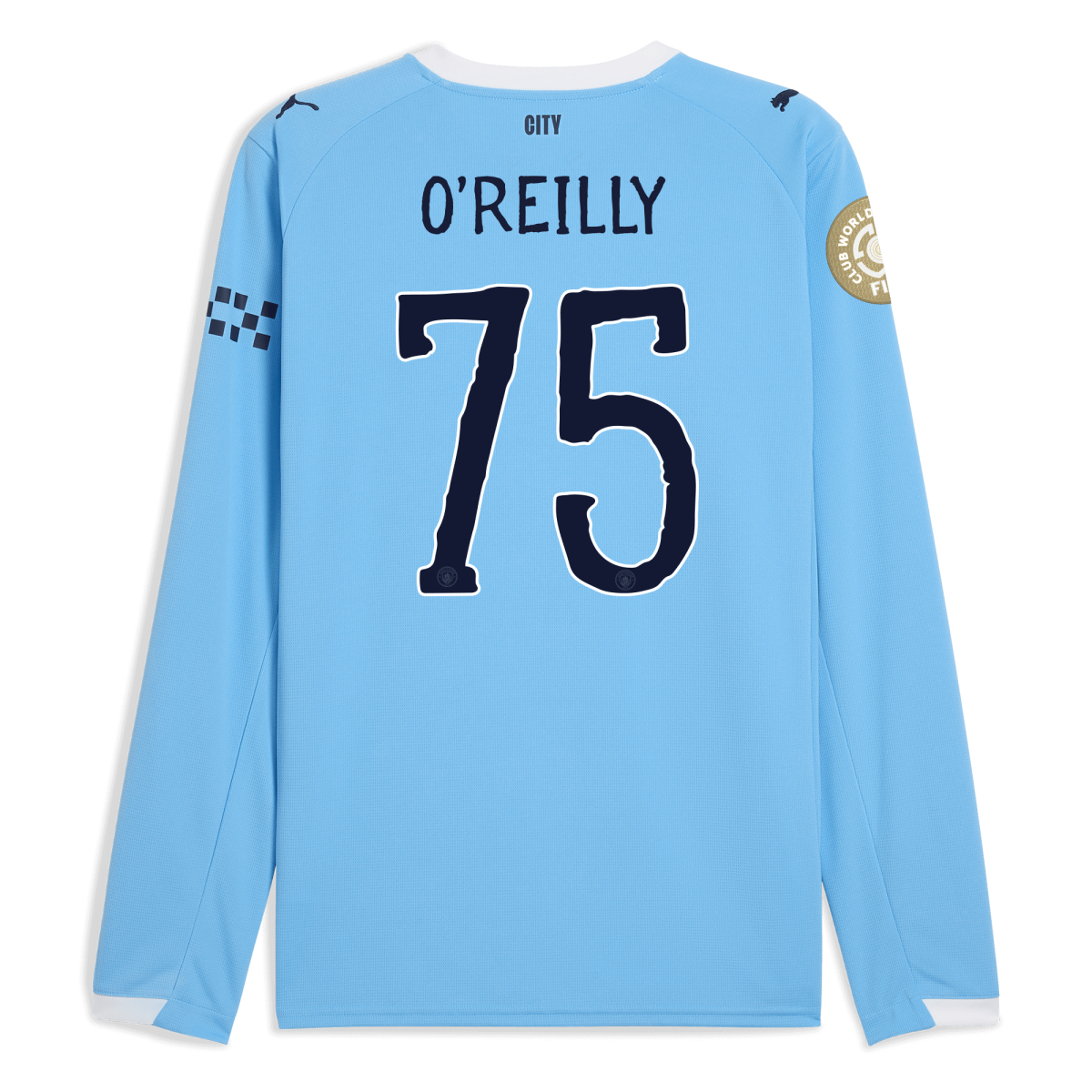 Manchester City manchester city kidsuper club world cup home jersey 202526 long sleeve with oreilly 75 printing Collection - ManchesterCitystore.com
