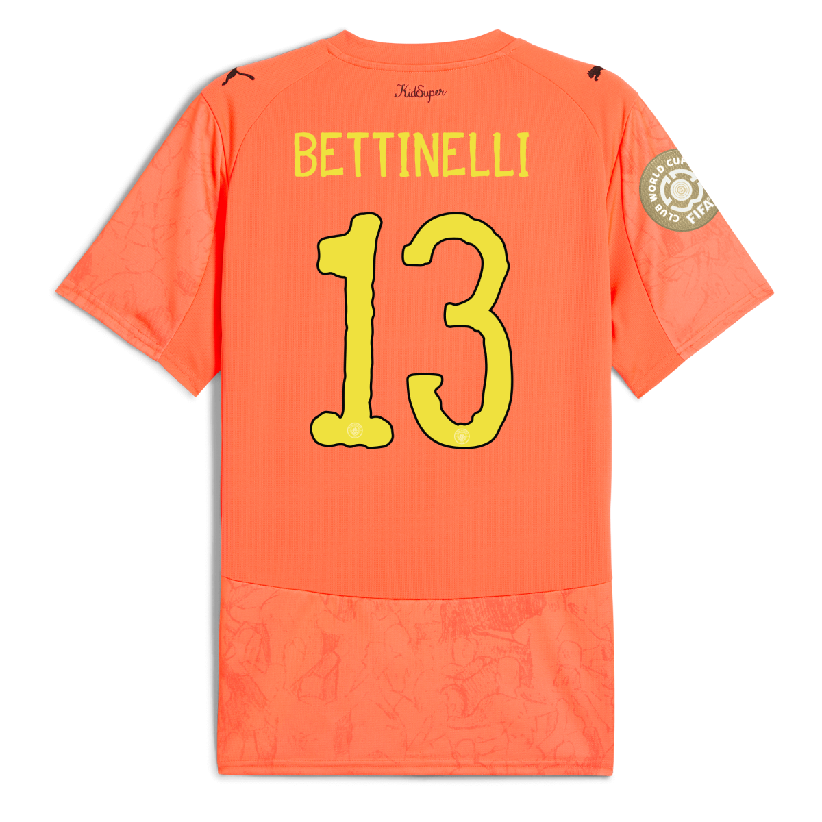 Manchester City manchester city kidsuper club world cup jersey orange 202526 with bettinelli 13 printing Collection - ManchesterCitystore.com
