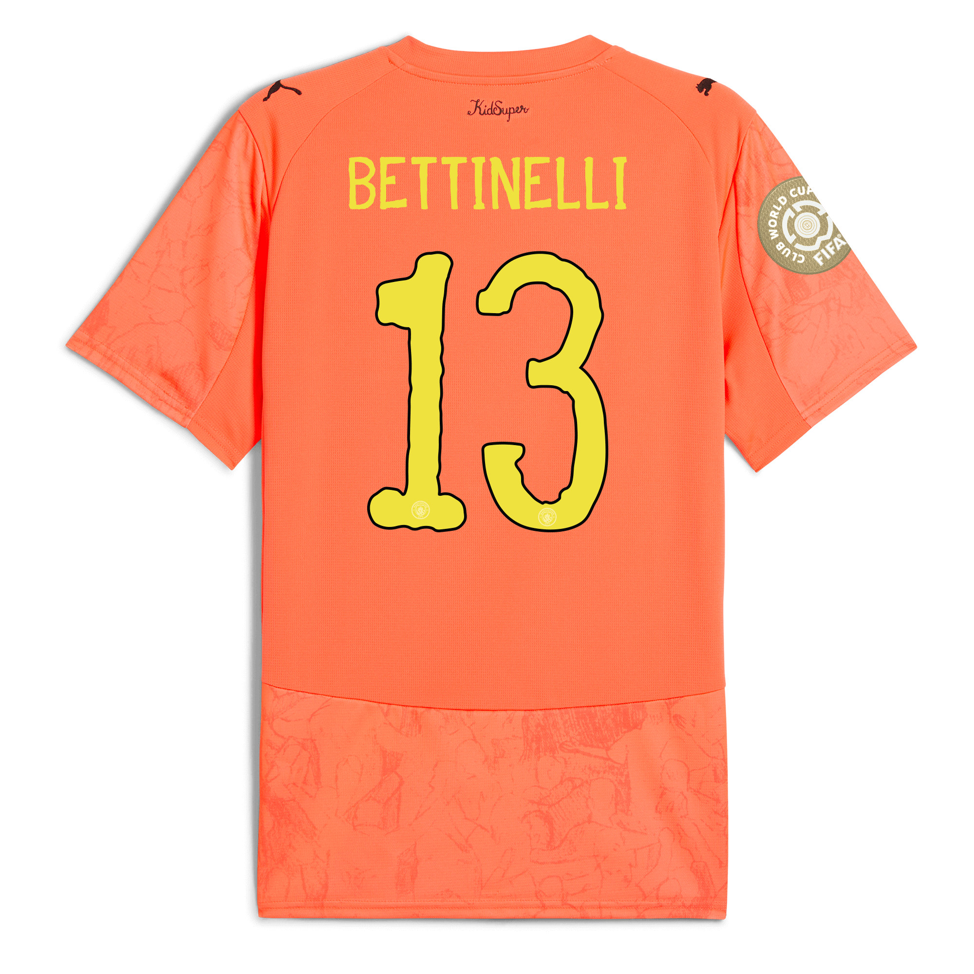 Manchester City manchester city kidsuper club world cup jersey orange 202526 with bettinelli 13 printing Collection - ManchesterCitystore.com