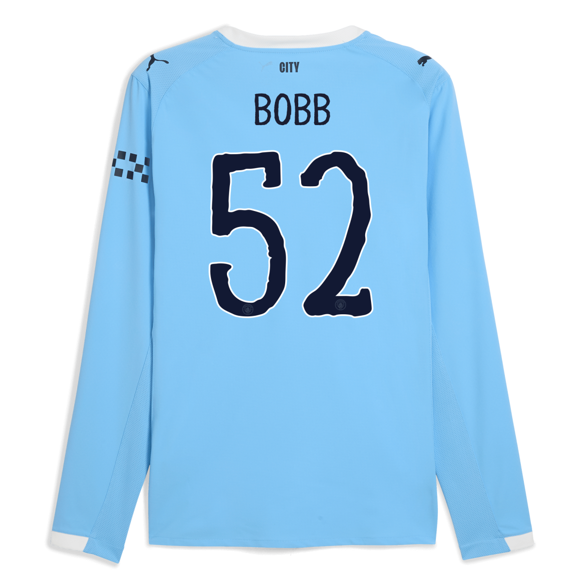 Manchester City manchester city kidsuper home authentic jersey 202526 long sleeve with bobb 52 printing Collection - ManchesterCitystore.com