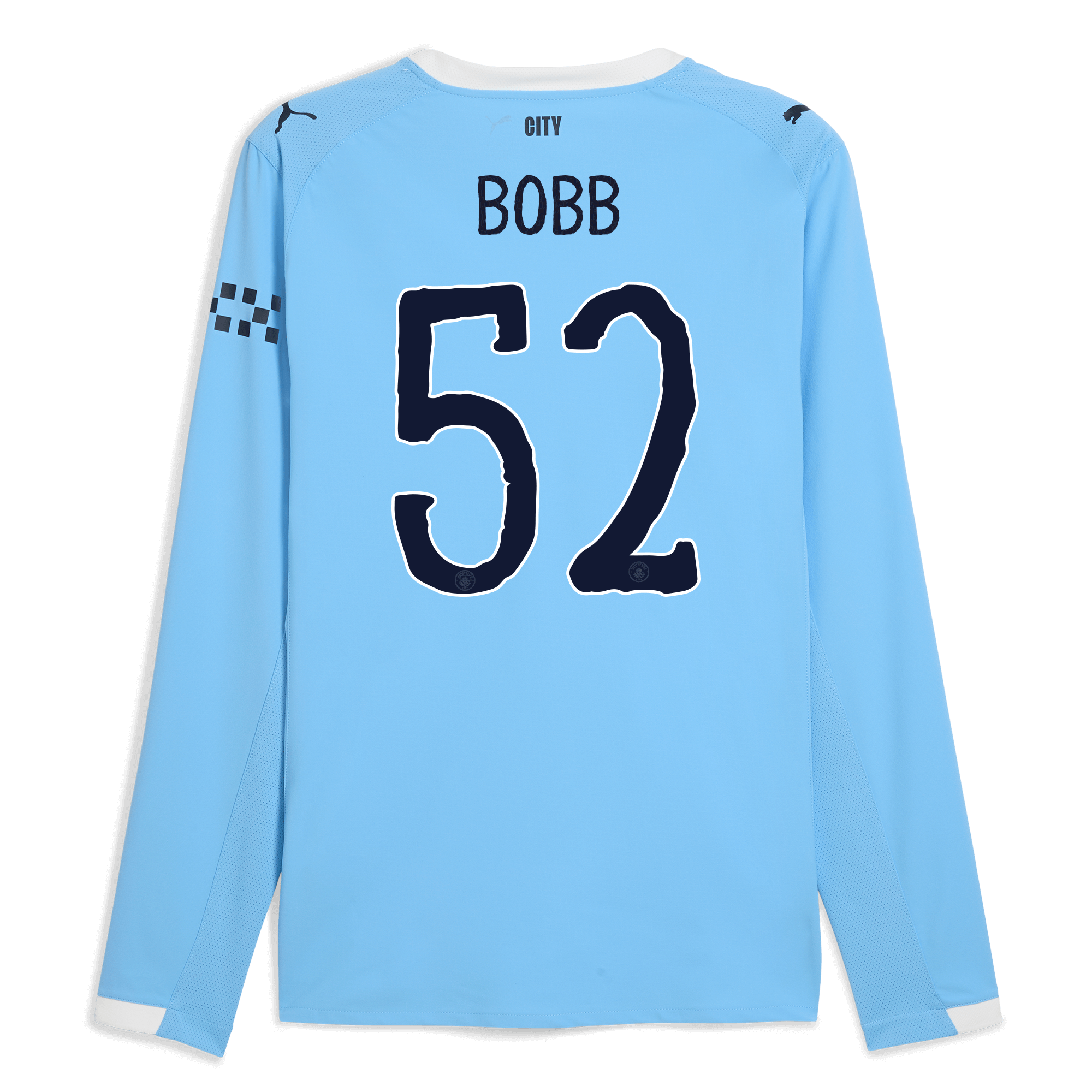 Manchester City manchester city kidsuper home authentic jersey 202526 long sleeve with bobb 52 printing Collection - ManchesterCitystore.com