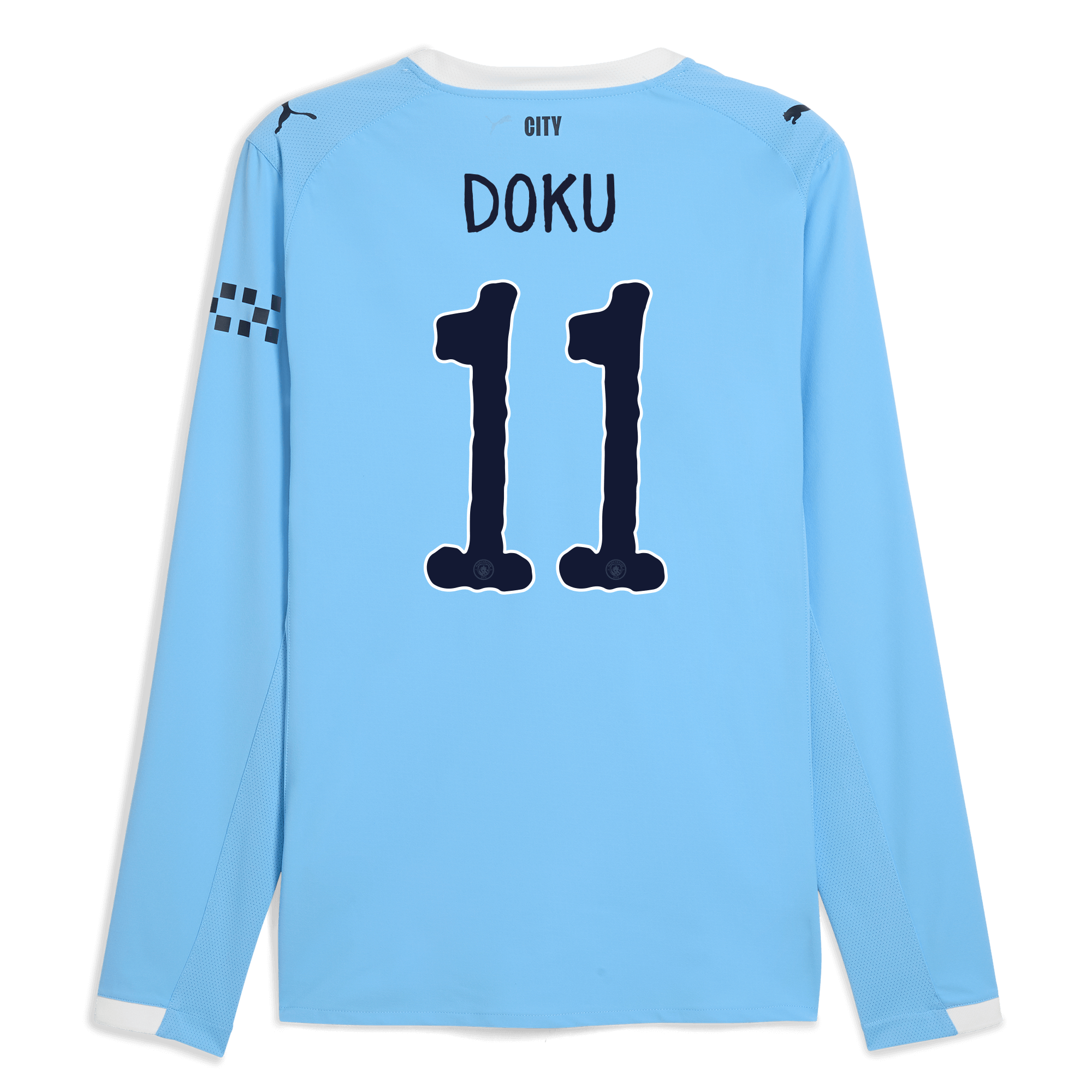 Manchester City manchester city kidsuper home authentic jersey 202526 long sleeve with doku 11 printing Collection - ManchesterCitystore.com