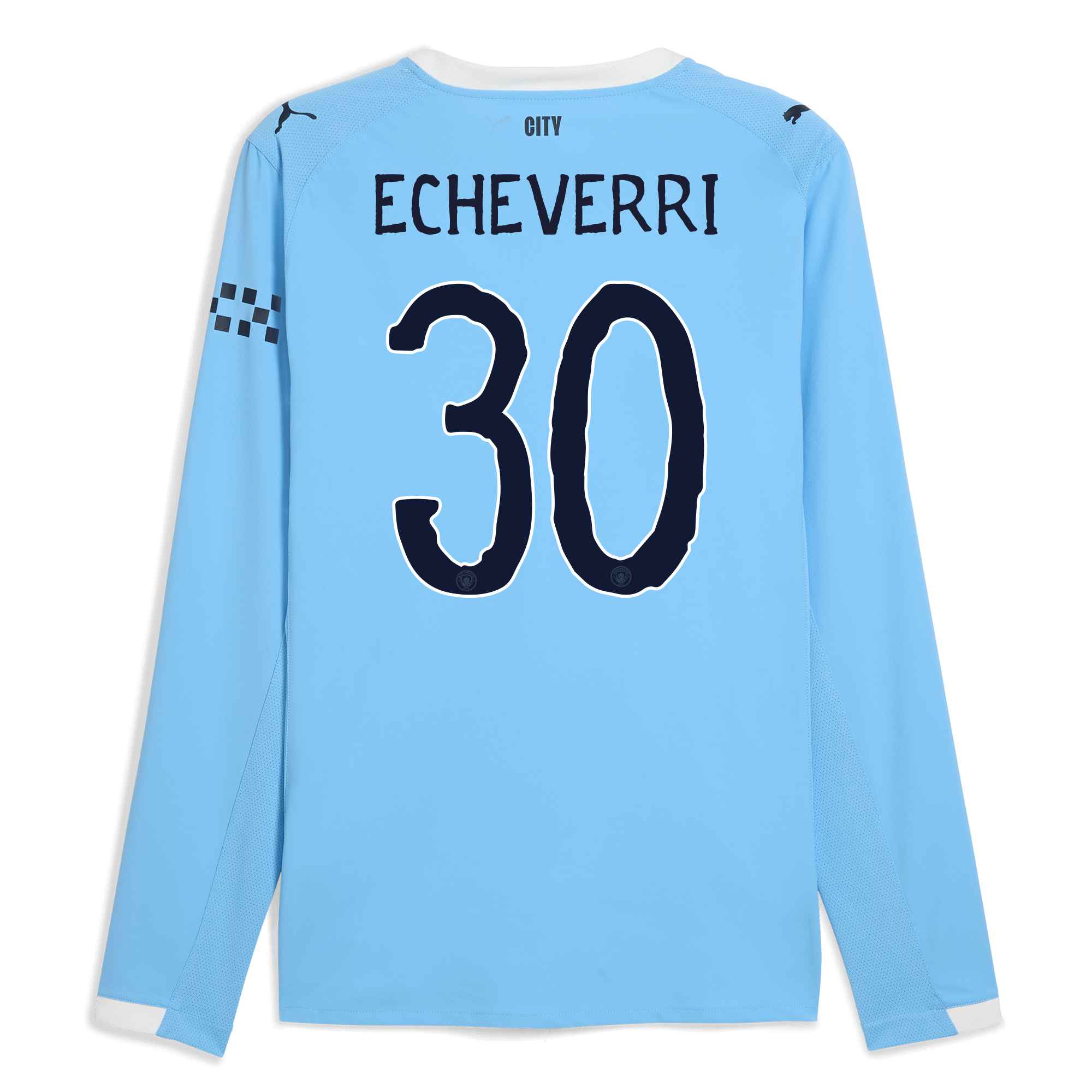Manchester City manchester city kidsuper home authentic jersey 202526 long sleeve with echeverri 30 printing Collection - ManchesterCitystore.com