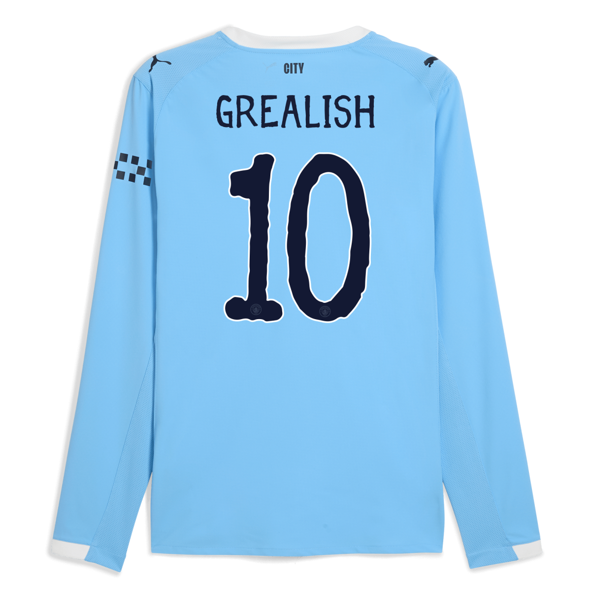 Manchester City manchester city kidsuper home authentic jersey 202526 long sleeve with grealish 10 printing Collection - ManchesterCitystore.com