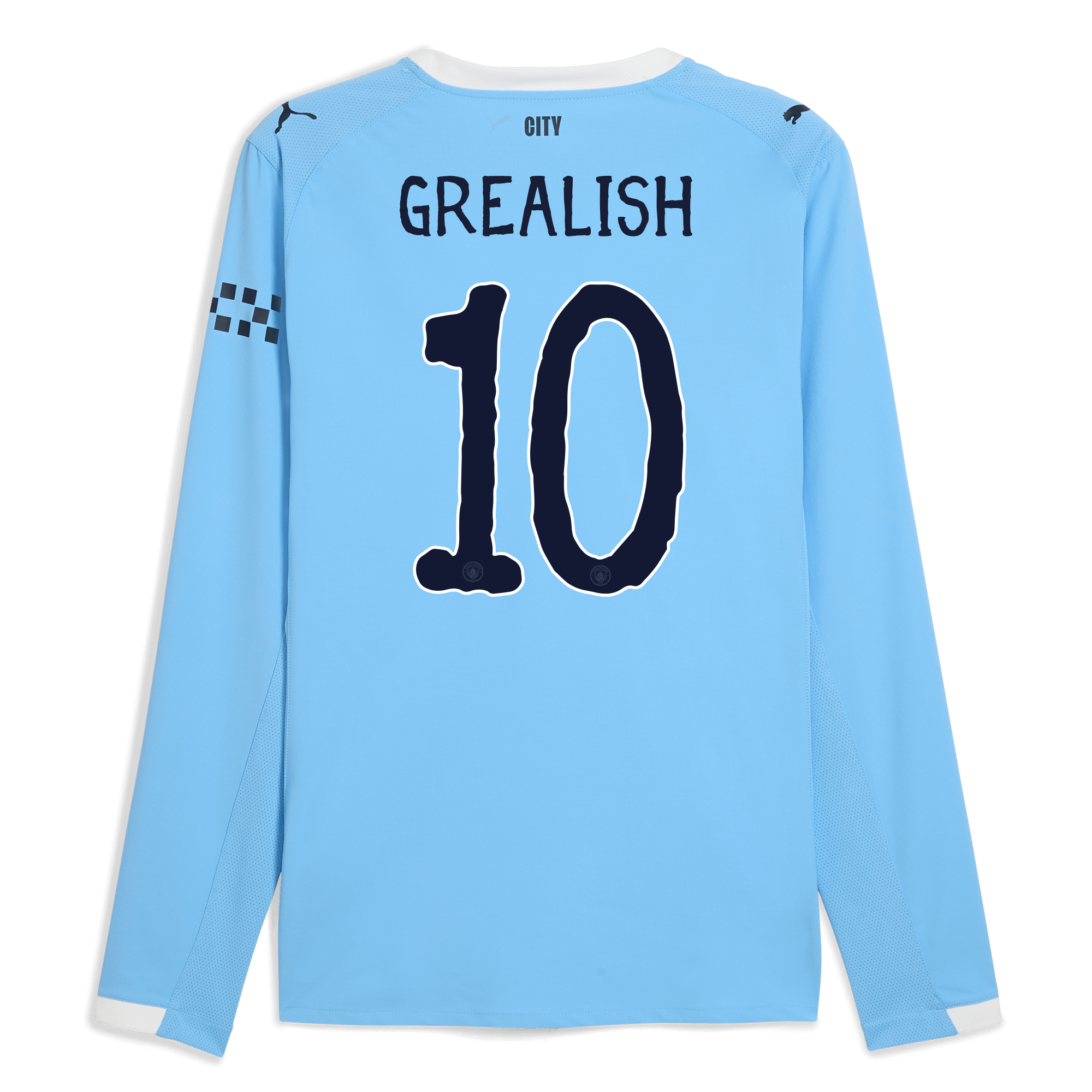 Manchester City manchester city kidsuper home authentic jersey 202526 long sleeve with grealish 10 printing Collection - ManchesterCitystore.com