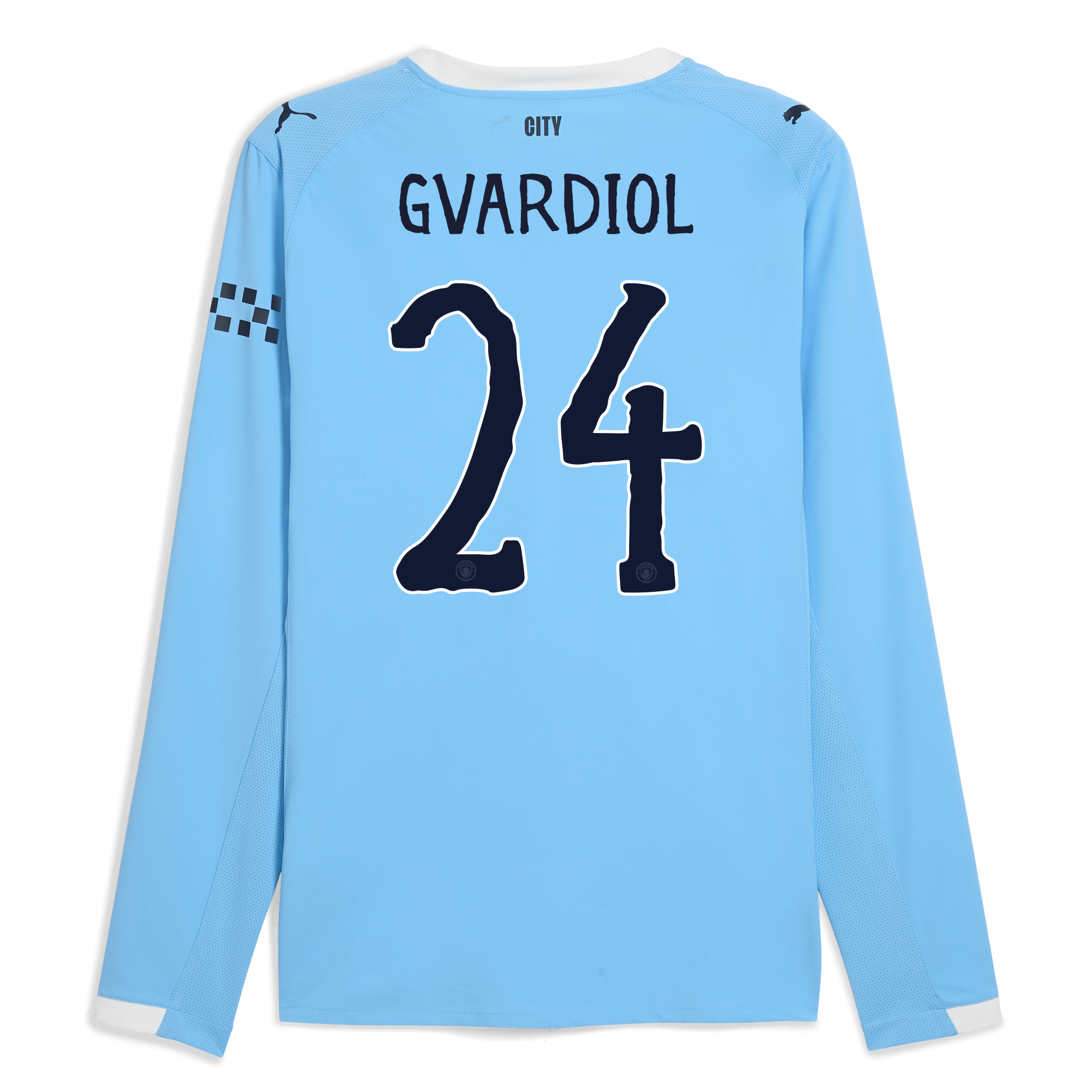 Manchester City manchester city kidsuper home authentic jersey 202526 long sleeve with gvardiol 24 printing Collection - ManchesterCitystore.com
