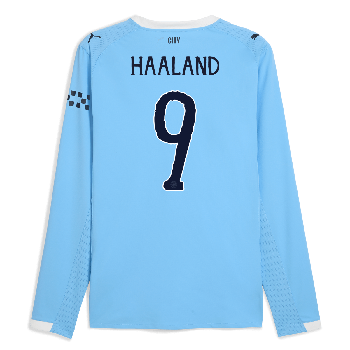 Manchester City manchester city kidsuper home authentic jersey 202526 long sleeve with haaland 9 printing Collection - ManchesterCitystore.com