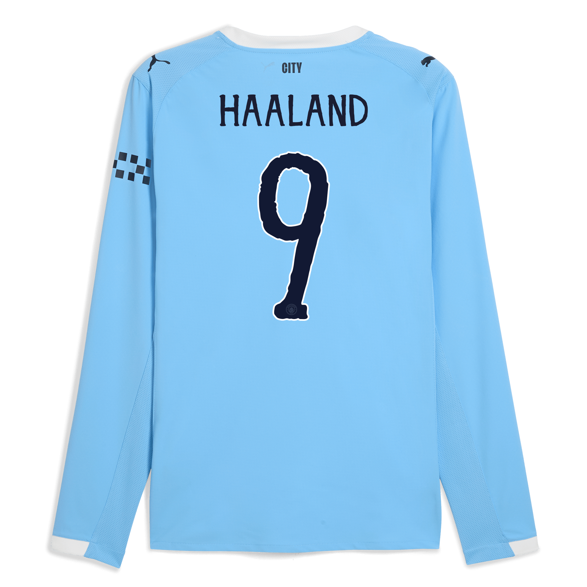 Manchester City manchester city kidsuper home authentic jersey 202526 long sleeve with haaland 9 printing Collection - ManchesterCitystore.com