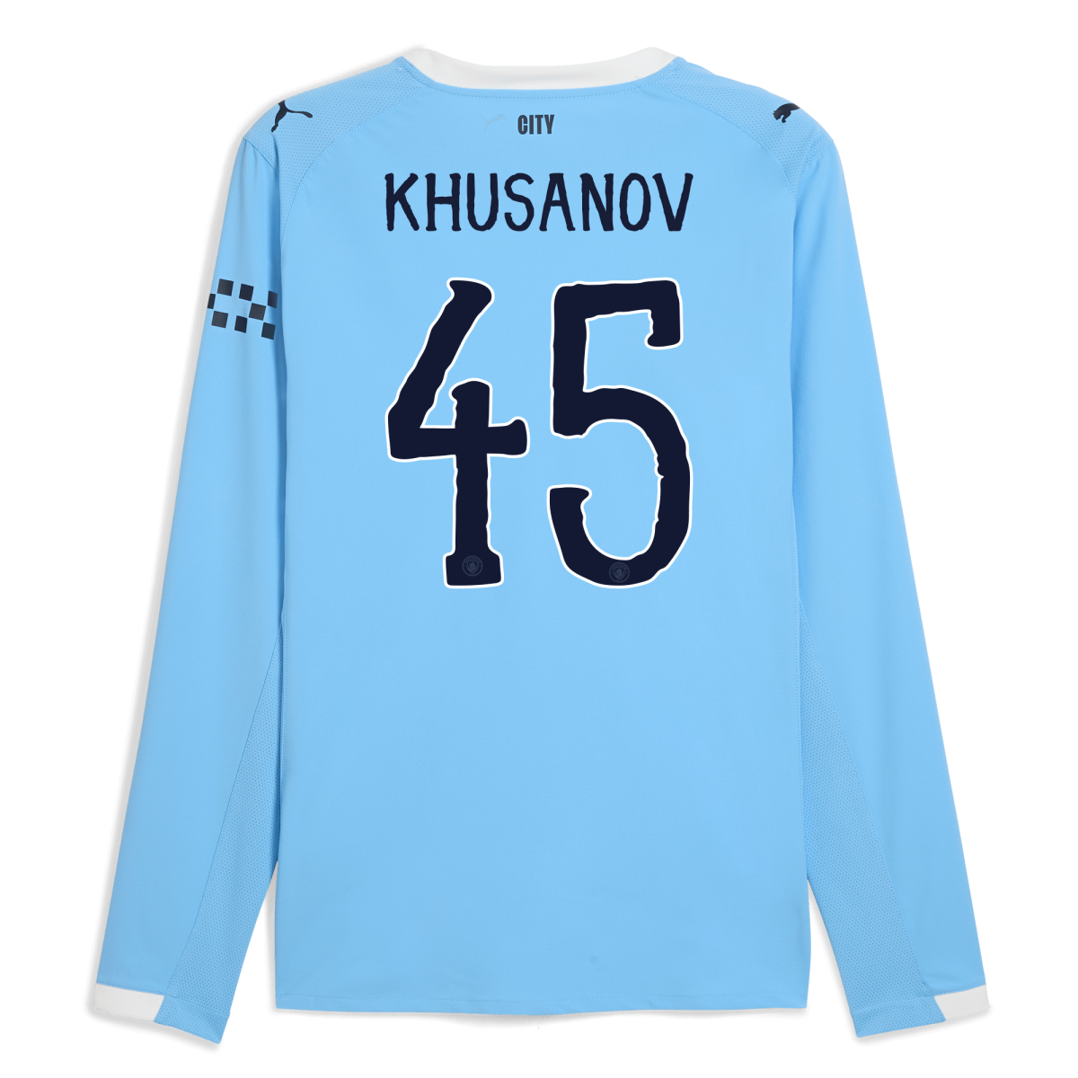 Manchester City manchester city kidsuper home authentic jersey 202526 long sleeve with khusanov 45 printing Collection - ManchesterCitystore.com