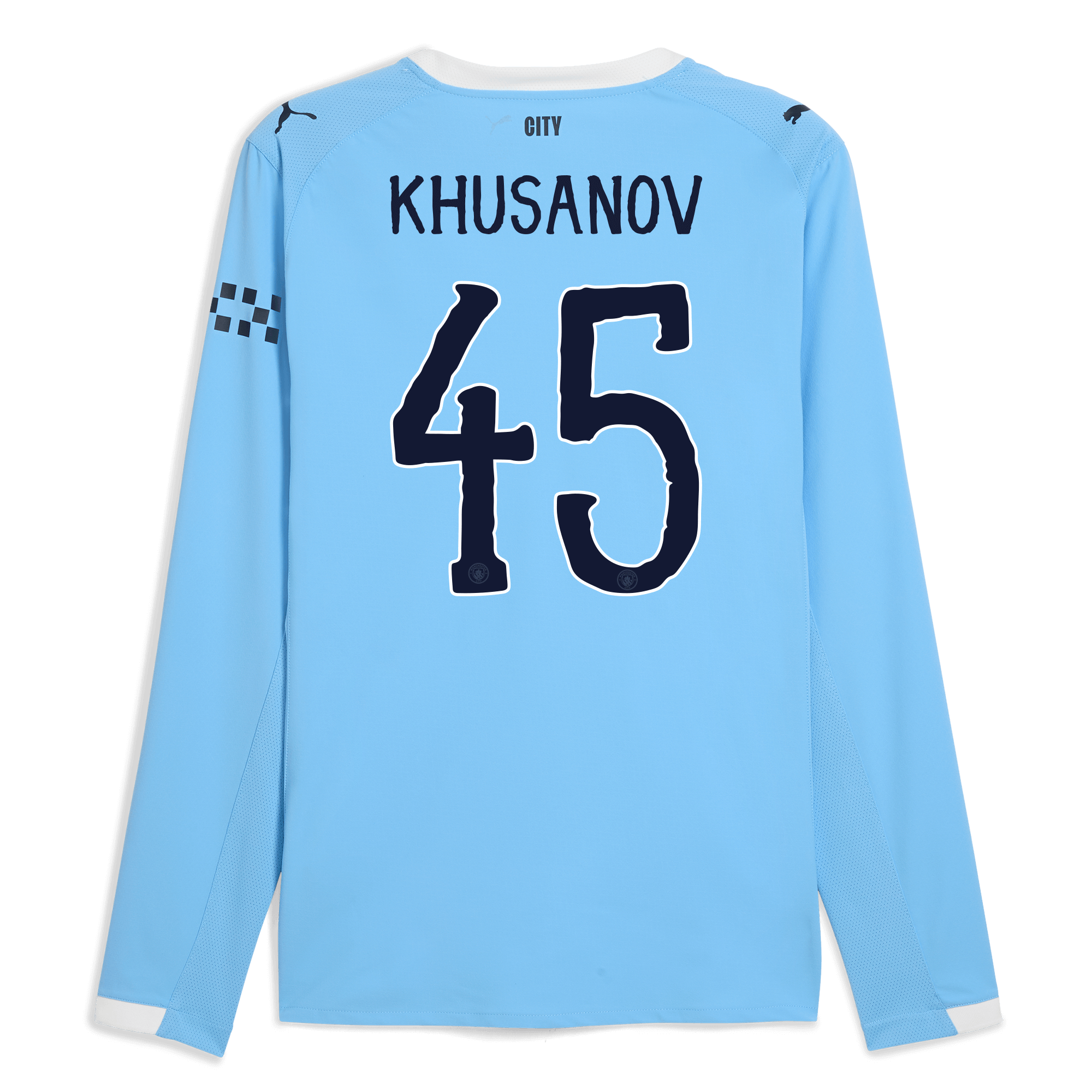 Manchester City manchester city kidsuper home authentic jersey 202526 long sleeve with khusanov 45 printing Collection - ManchesterCitystore.com