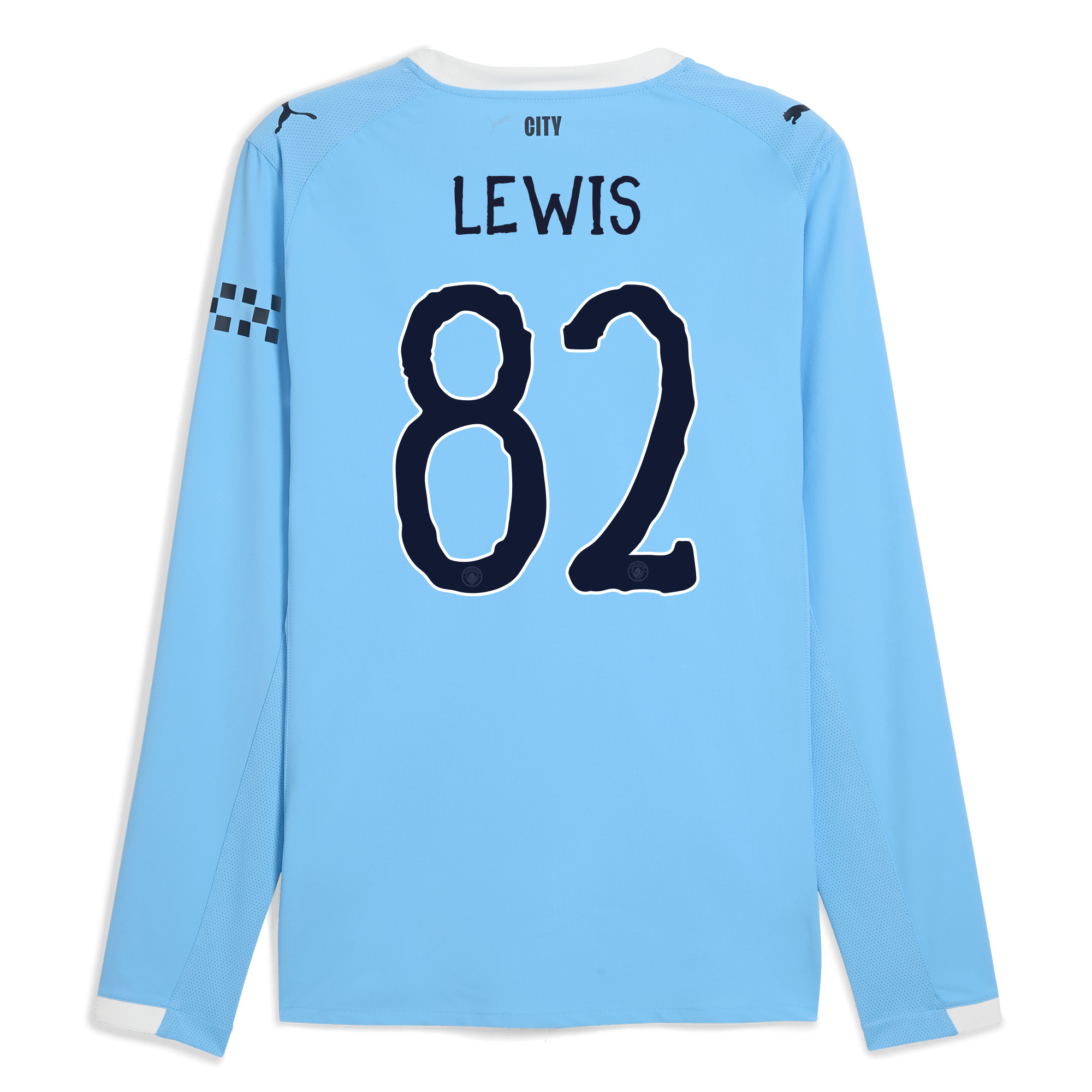 Manchester City manchester city kidsuper home authentic jersey 202526 long sleeve with lewis 82 printing Collection - ManchesterCitystore.com