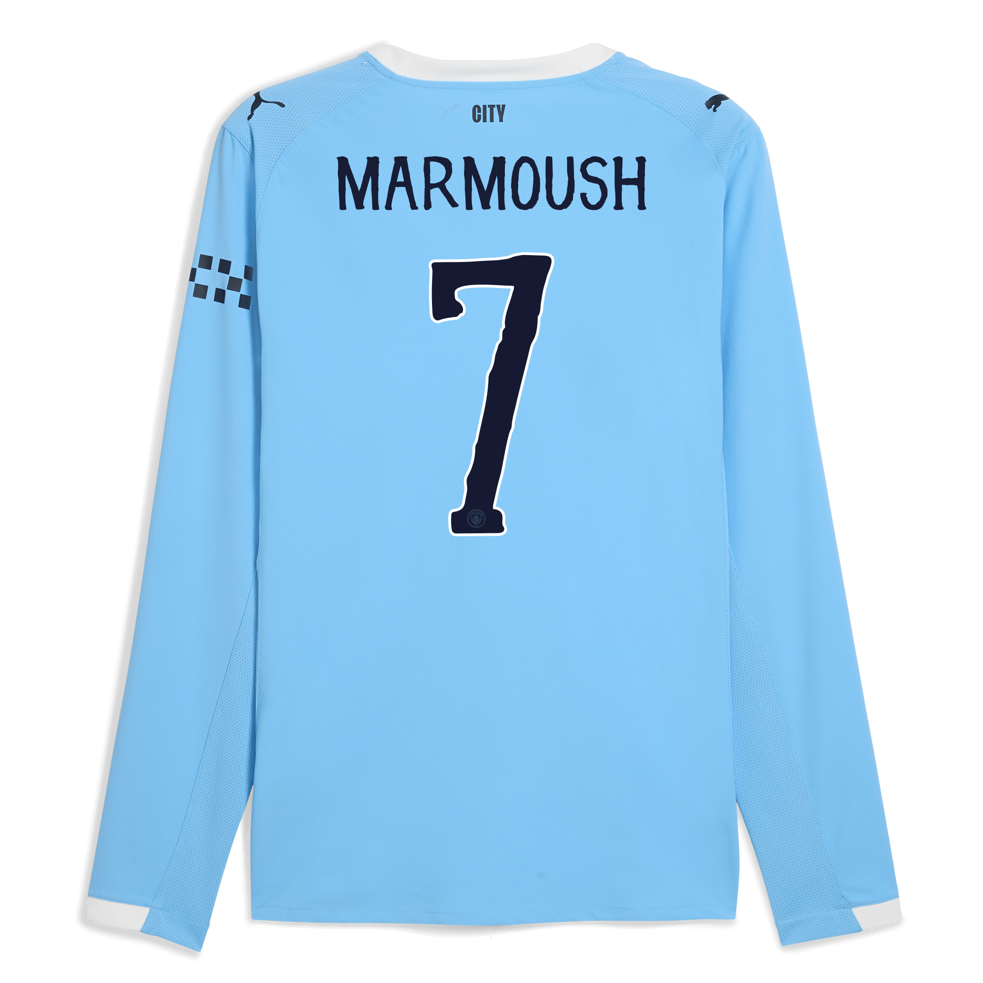 Manchester City manchester city kidsuper home authentic jersey 202526 long sleeve with marmoush 7 printing Collection - ManchesterCitystore.com