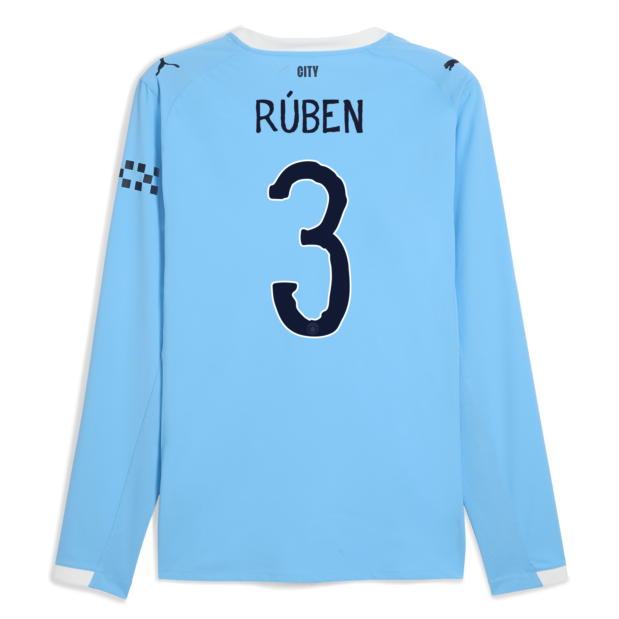 Manchester City manchester city kidsuper home authentic jersey 202526 long sleeve with ruben 3 printing Collection - ManchesterCitystore.com