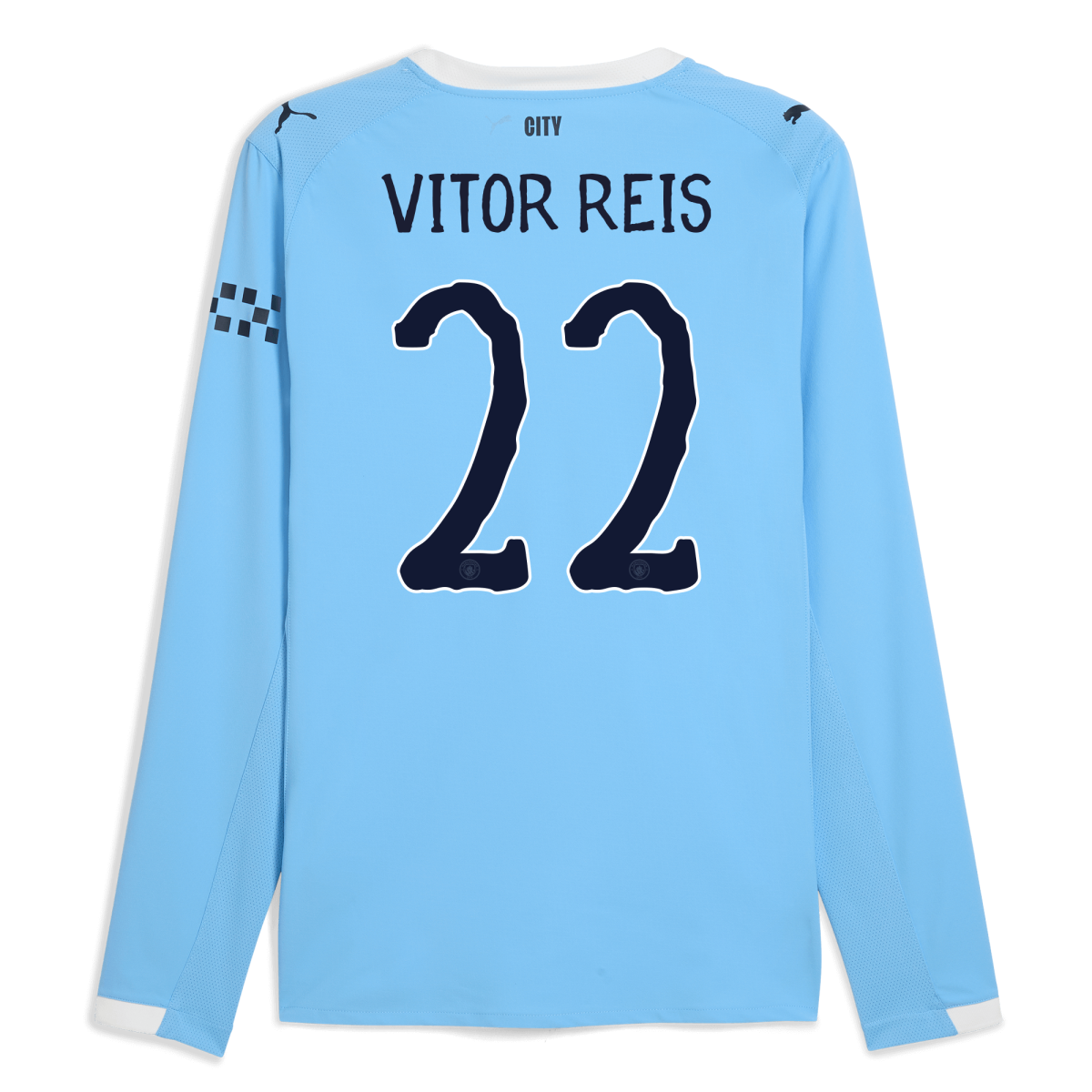 Manchester City manchester city kidsuper home authentic jersey 202526 long sleeve with vitor reis 22 printing Collection - ManchesterCitystore.com