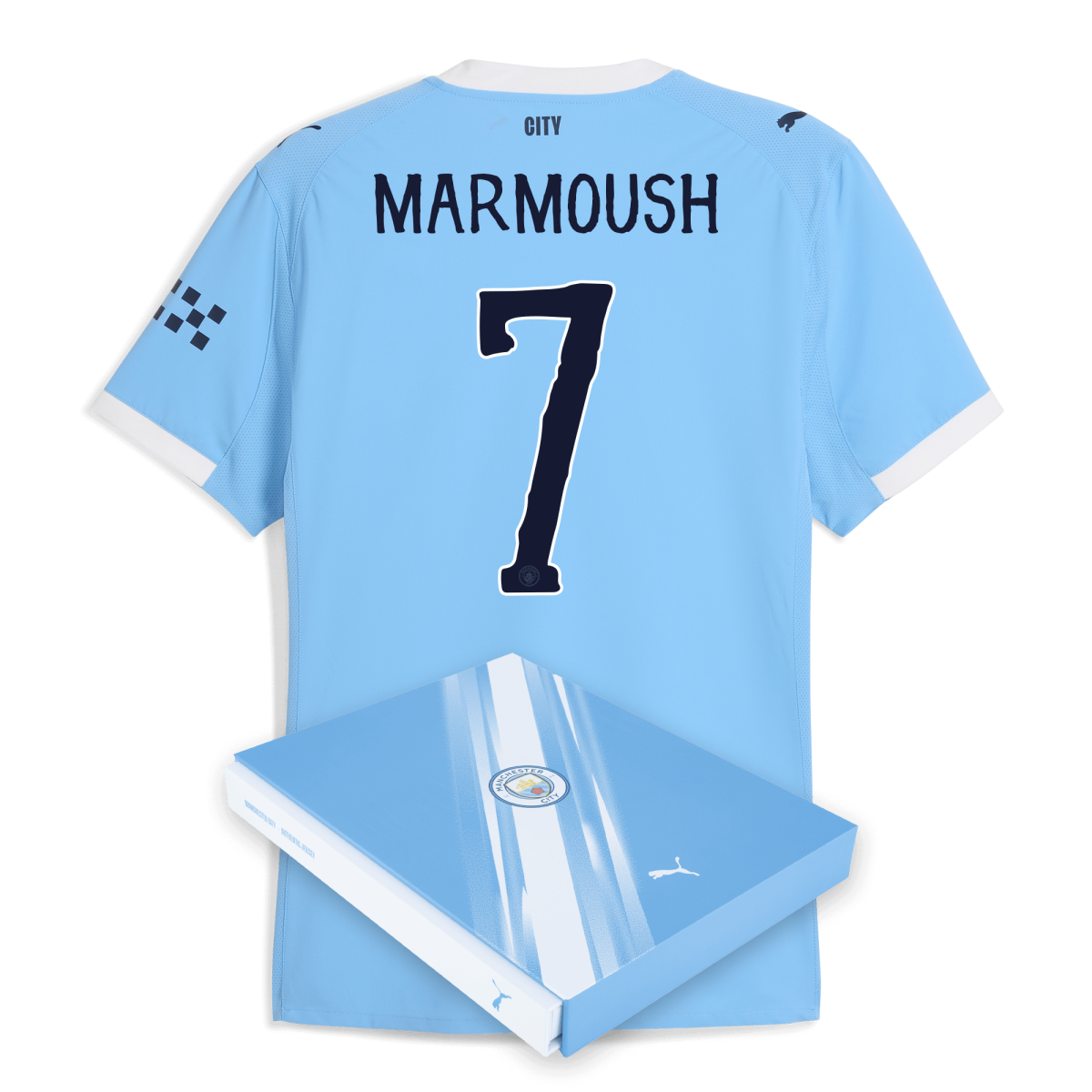 Manchester City manchester city kidsuper home authentic jersey 202526 with marmoush 7 printing in gift box Collection - ManchesterCitystore.com