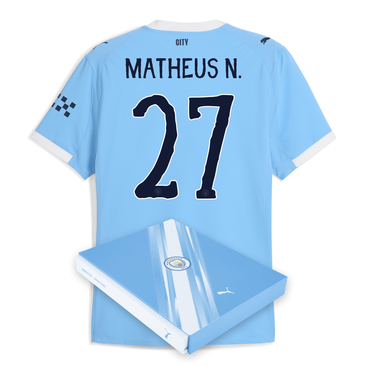 Manchester City manchester city kidsuper home authentic jersey 202526 with matheus n. 27 printing in gift box Collection - ManchesterCitystore.com
