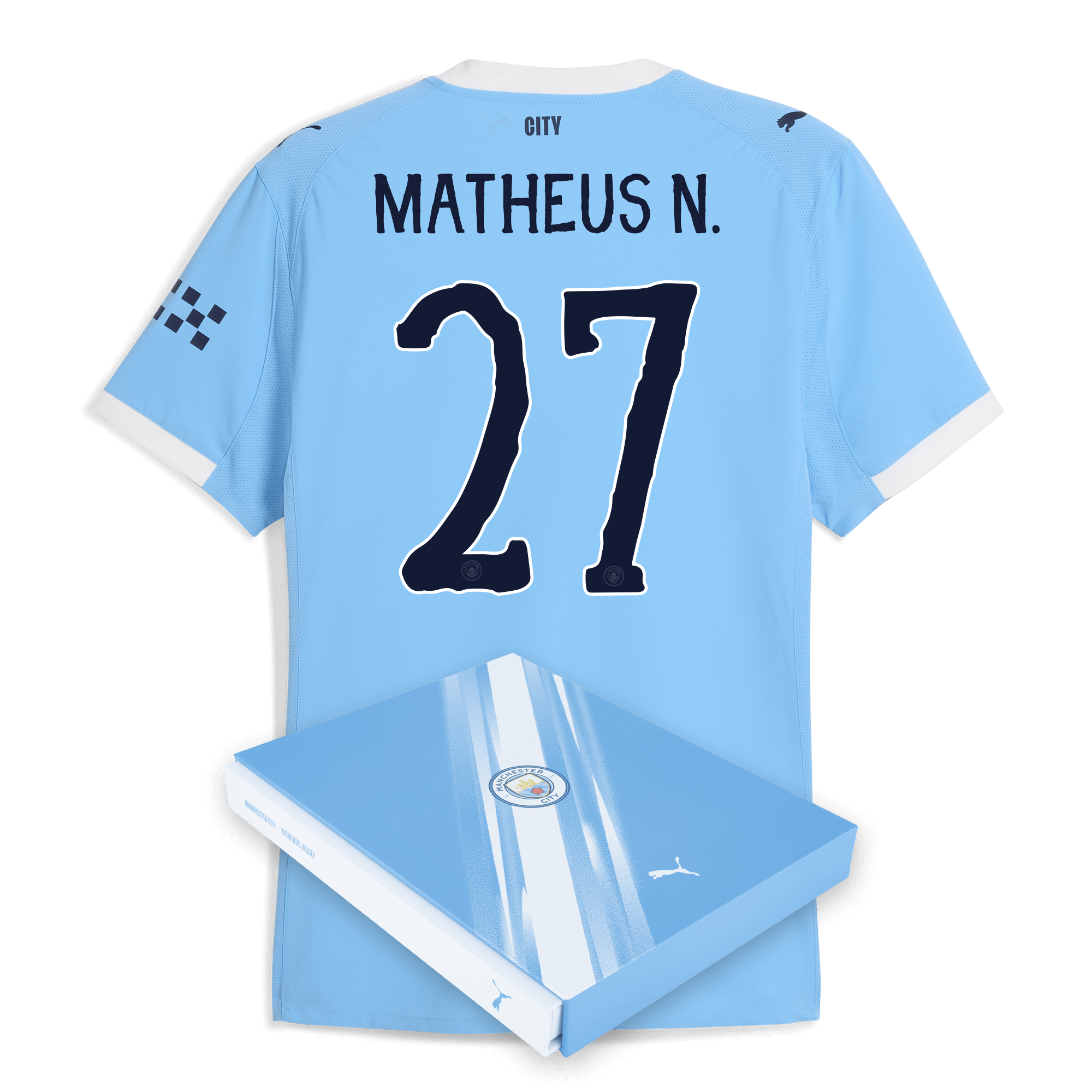 Manchester City manchester city kidsuper home authentic jersey 202526 with matheus n. 27 printing in gift box Collection - ManchesterCitystore.com
