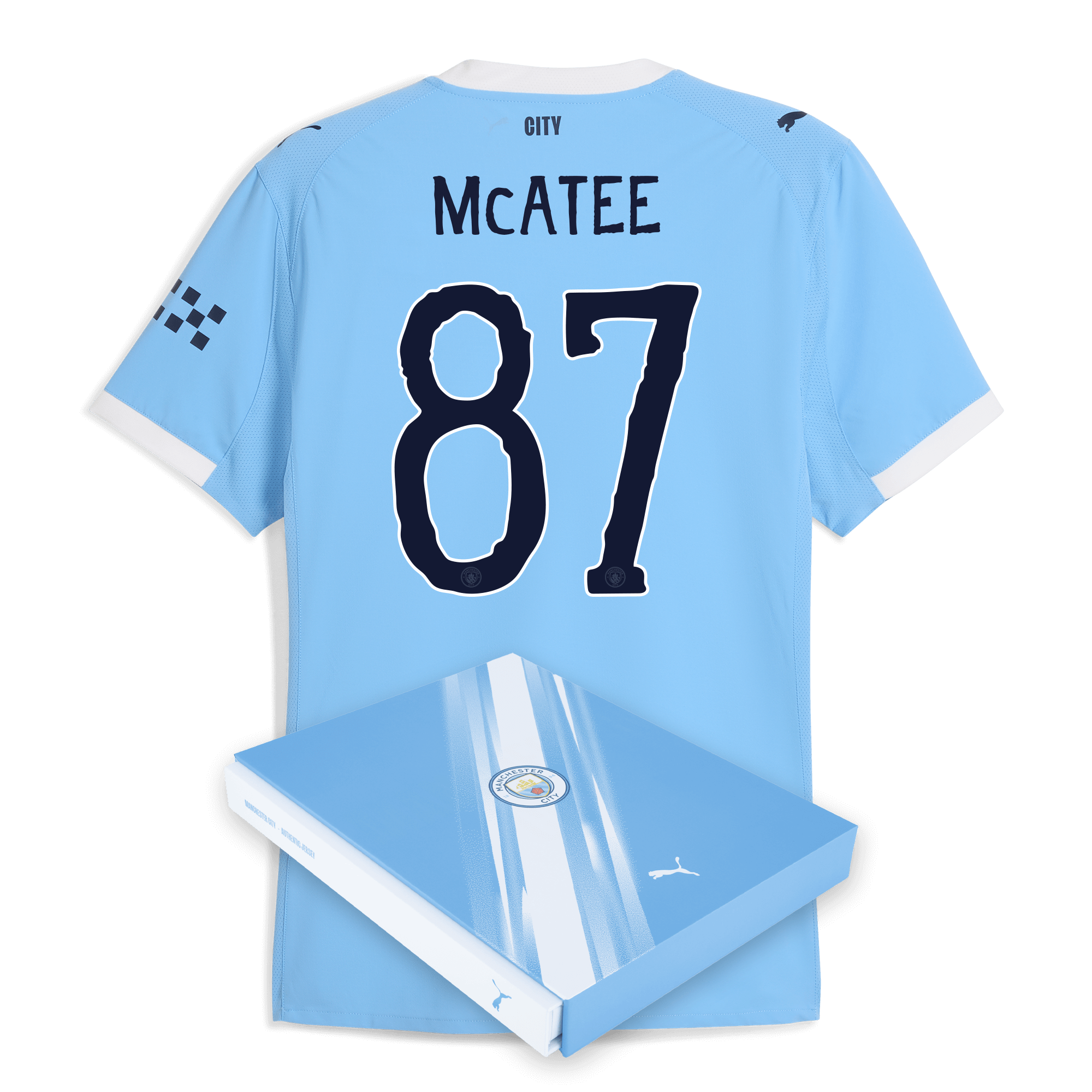 Manchester City manchester city kidsuper home authentic jersey 202526 with mcatee 87 printing in gift box Collection - ManchesterCitystore.com