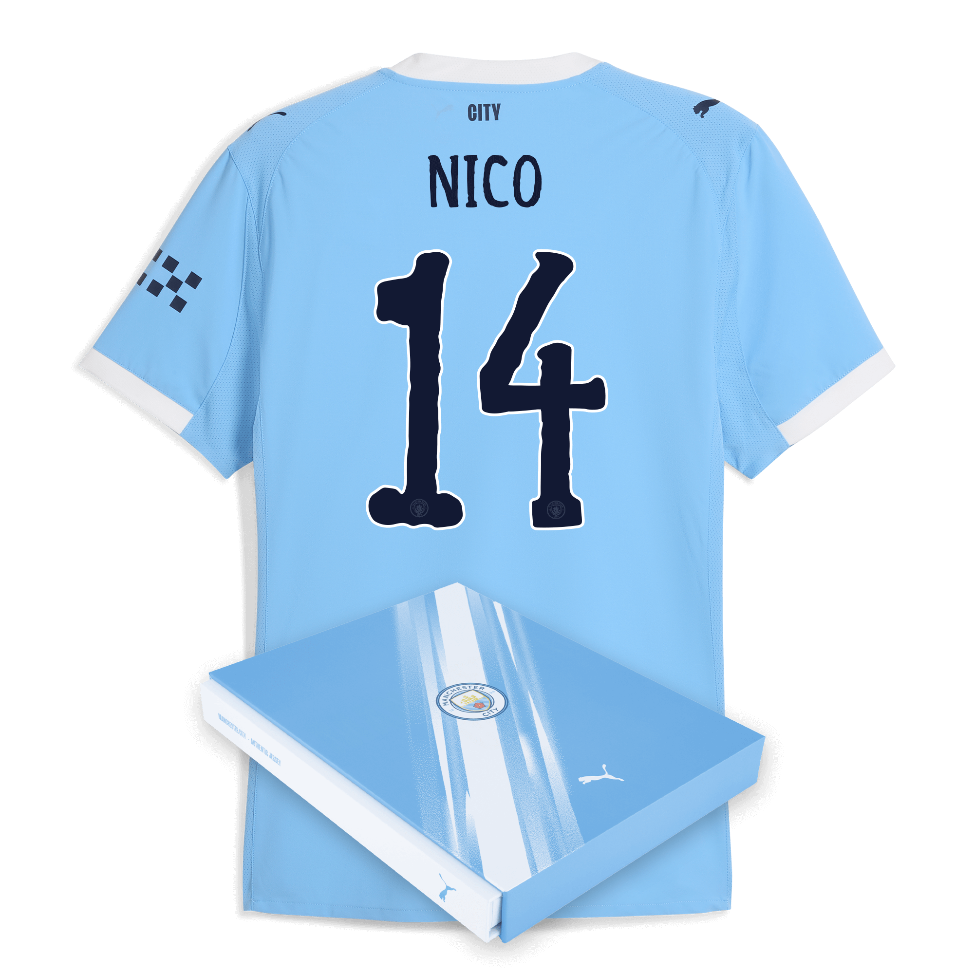 Manchester City manchester city kidsuper home authentic jersey 202526 with nico 14 printing in gift box Collection - ManchesterCitystore.com