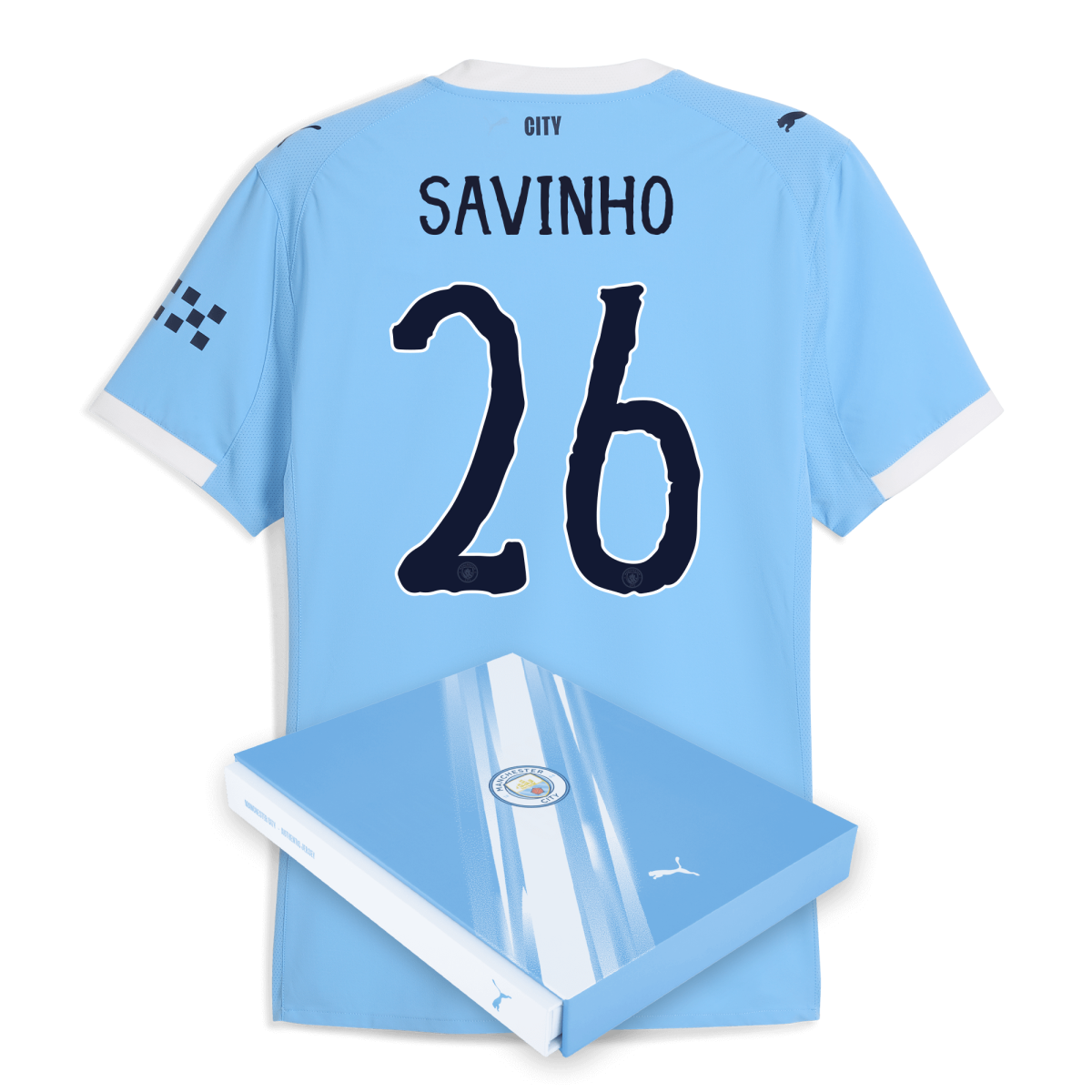 Manchester City manchester city kidsuper home authentic jersey 202526 with savinho 26 printing in gift box Collection - ManchesterCitystore.com
