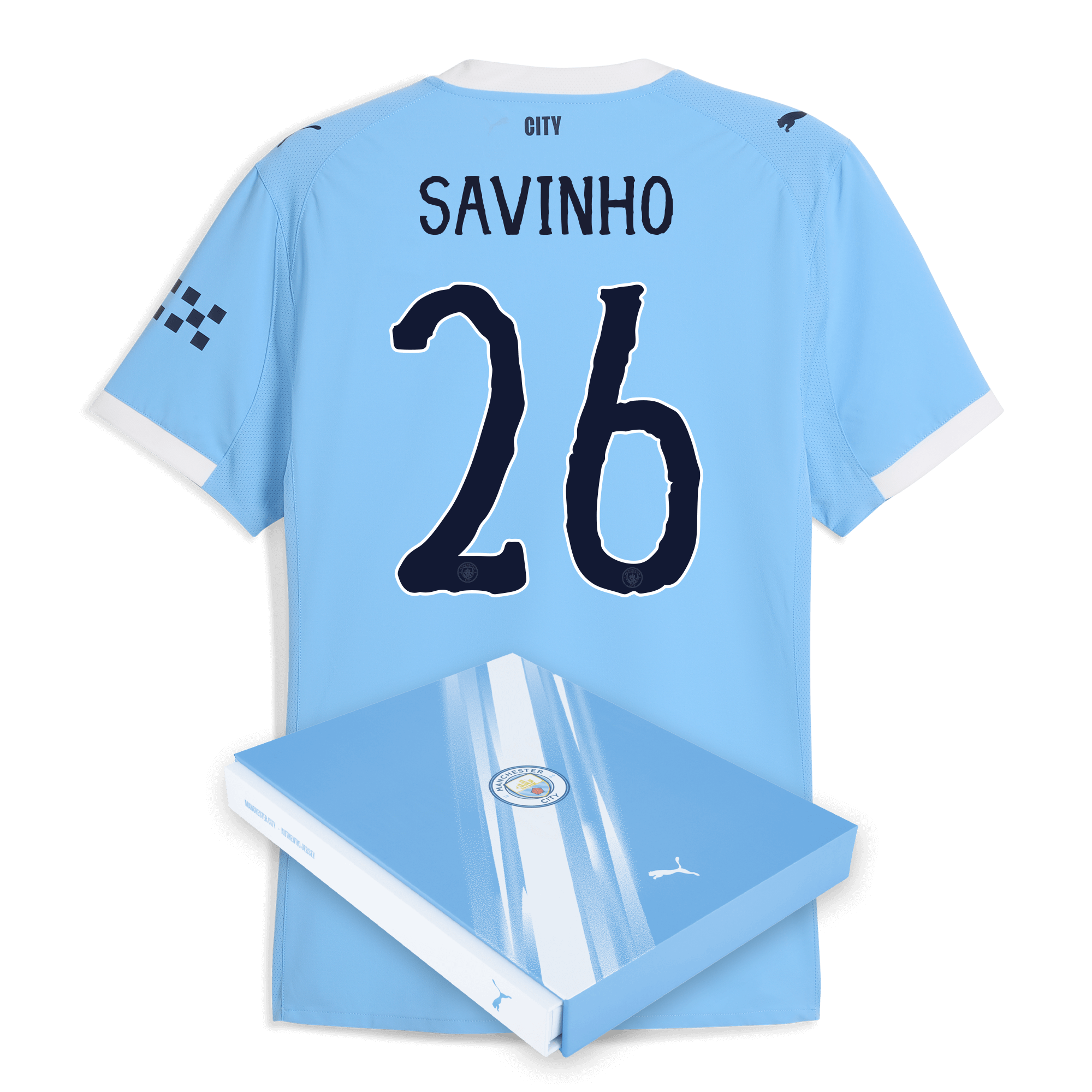 Manchester City manchester city kidsuper home authentic jersey 202526 with savinho 26 printing in gift box Collection - ManchesterCitystore.com